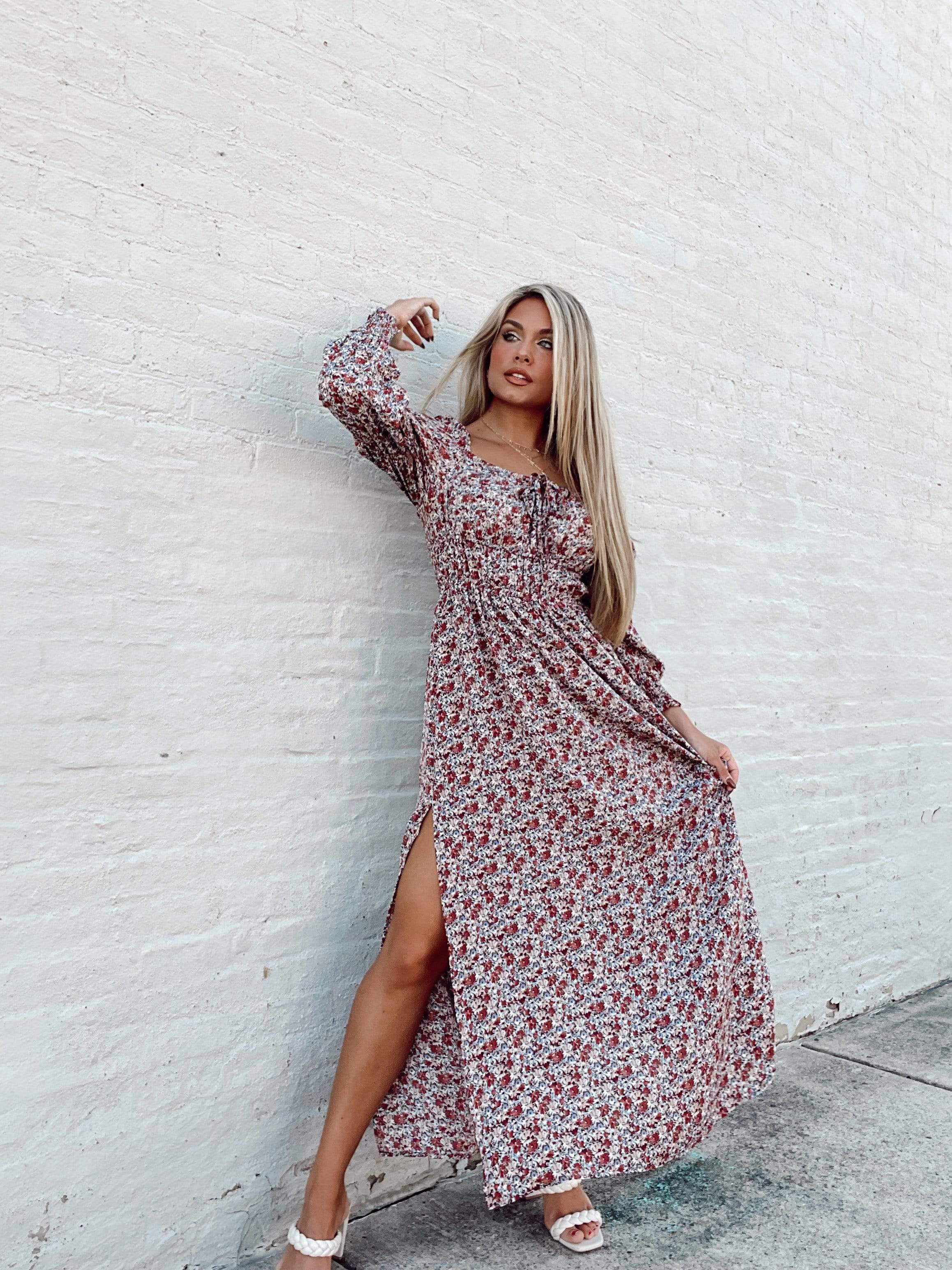 For What It's Worth Floral Maxi Dress