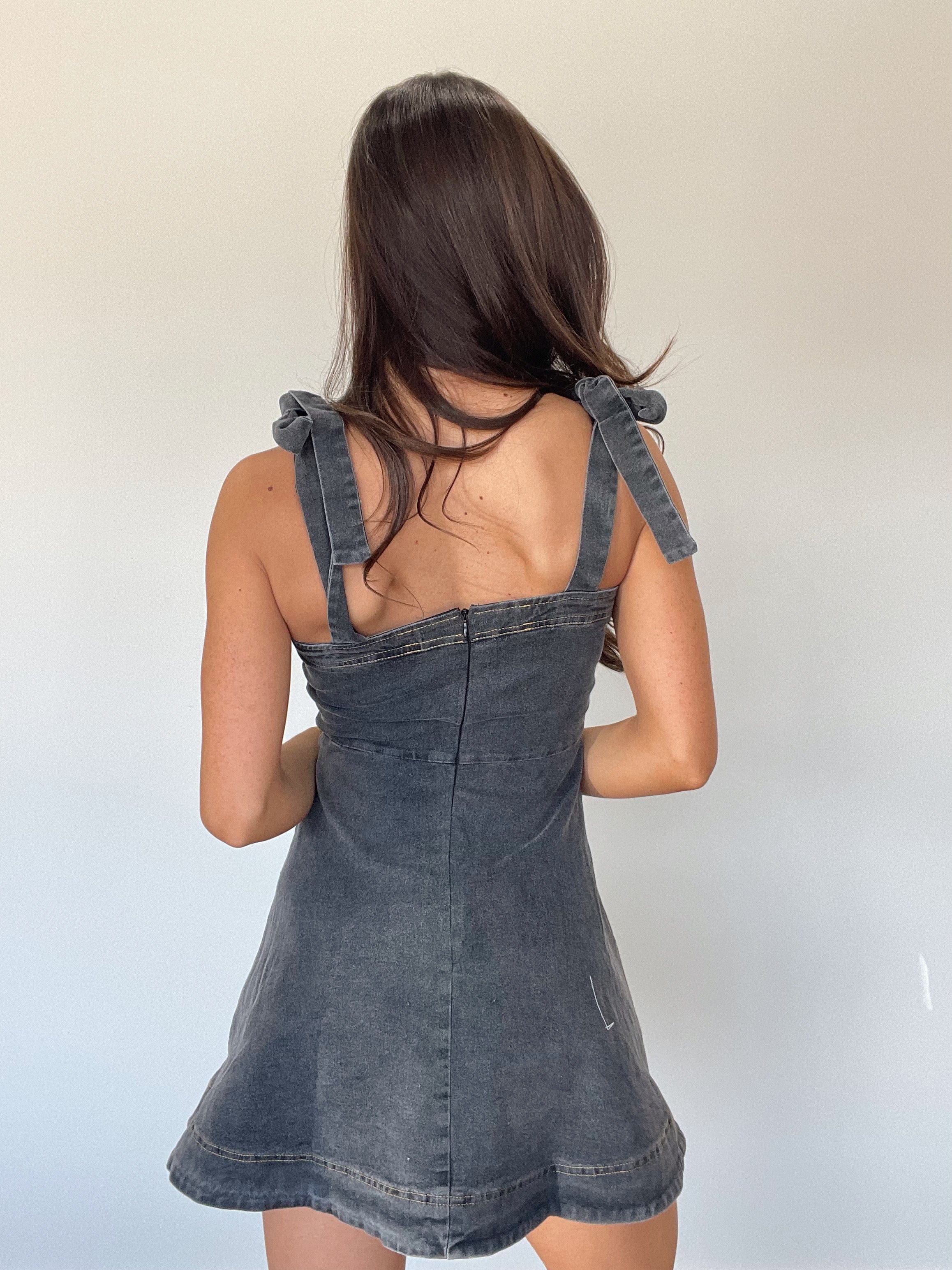 Acid Wash Denim Dress - Image 2