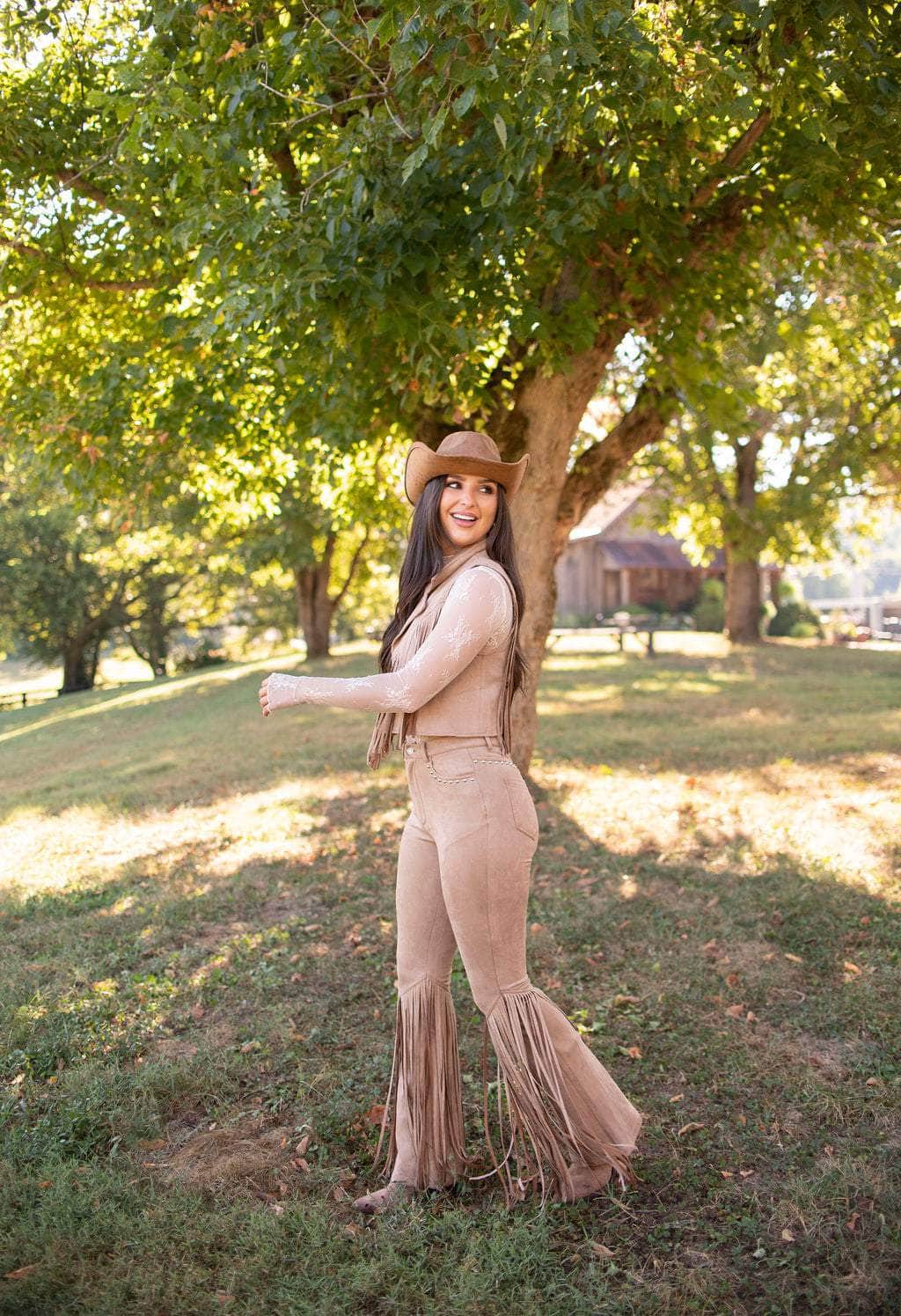 Austin Suede Fringe Pants - Image 6