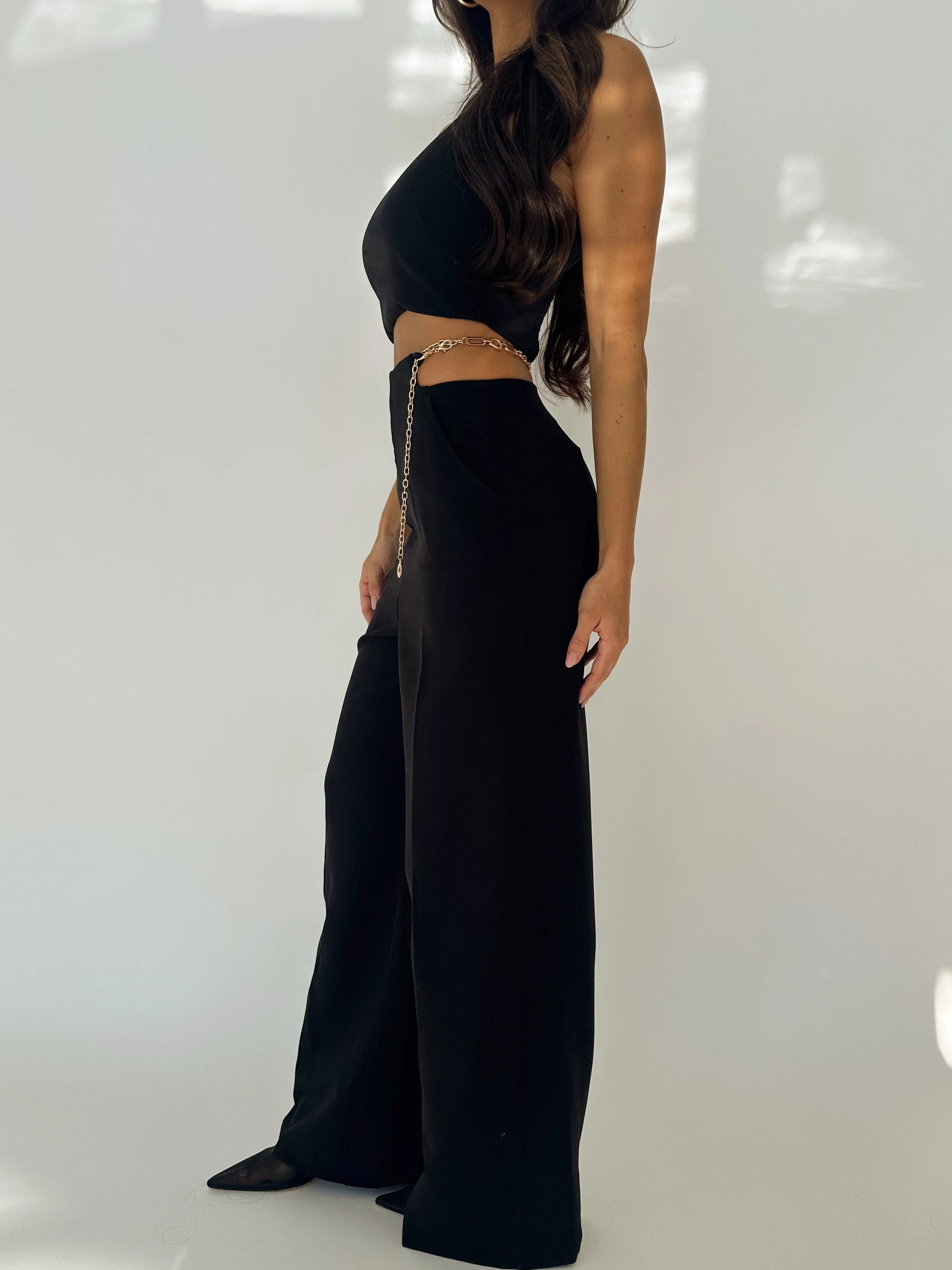 Black Gold Chain Pants - Image 3