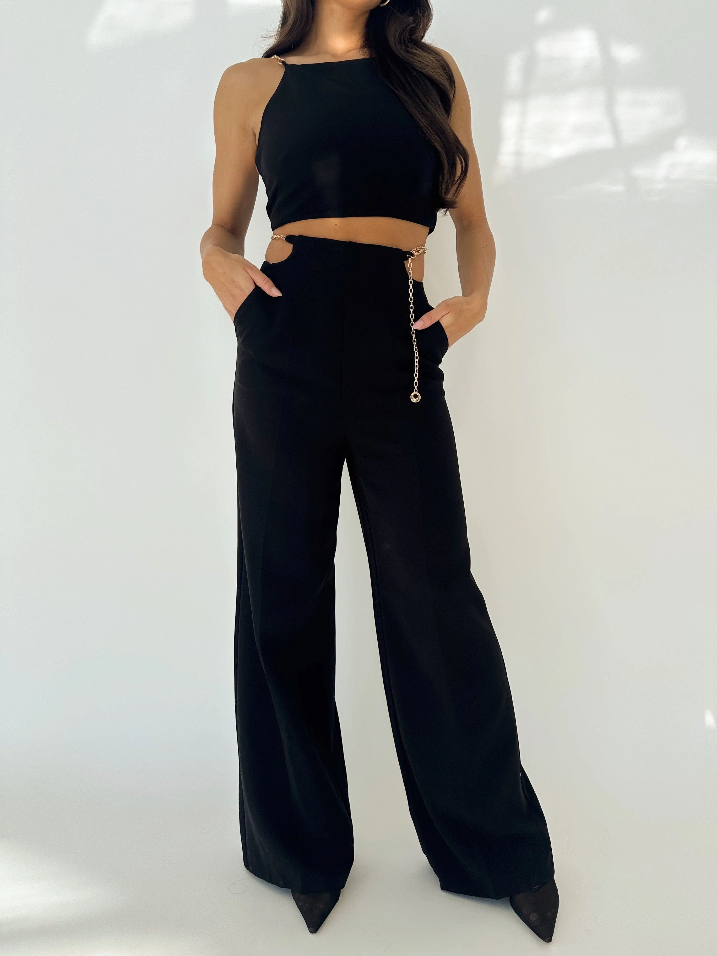 Black Gold Chain Pants - Image 4