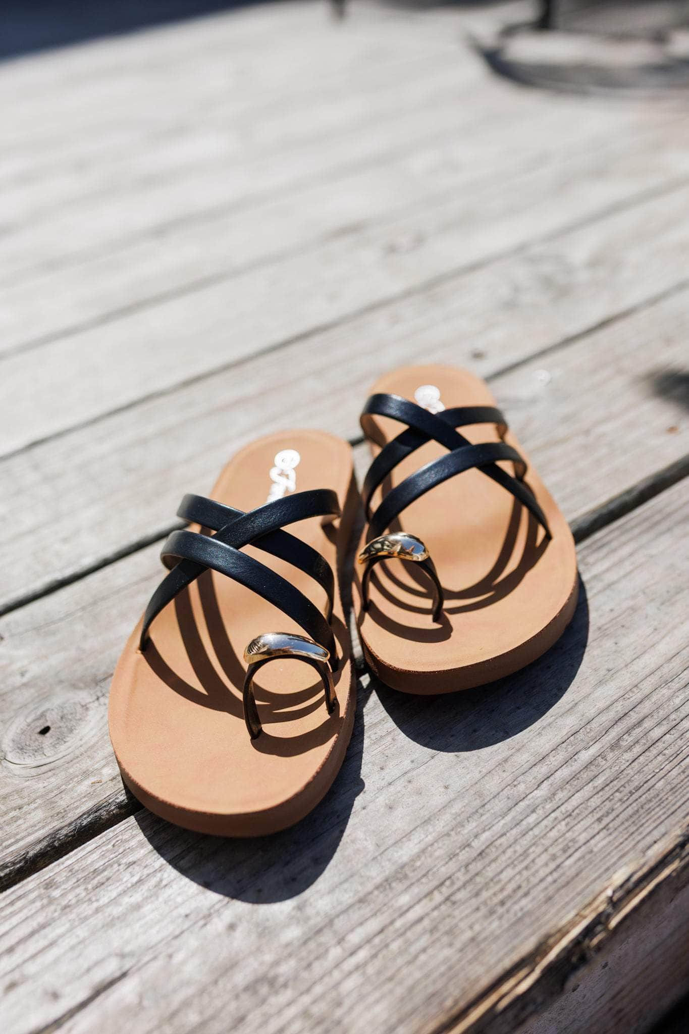 Black Toe Ring Sandal - Image 2
