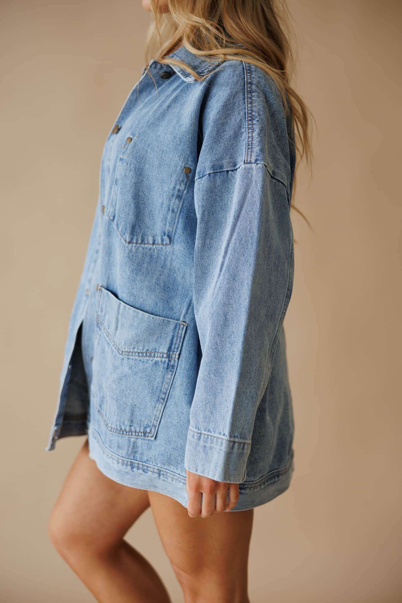 Boxy Cut Denim Jacket - Image 4