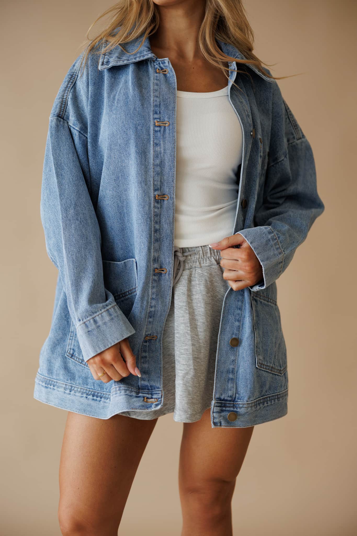Boxy Cut Denim Jacket - Image 6