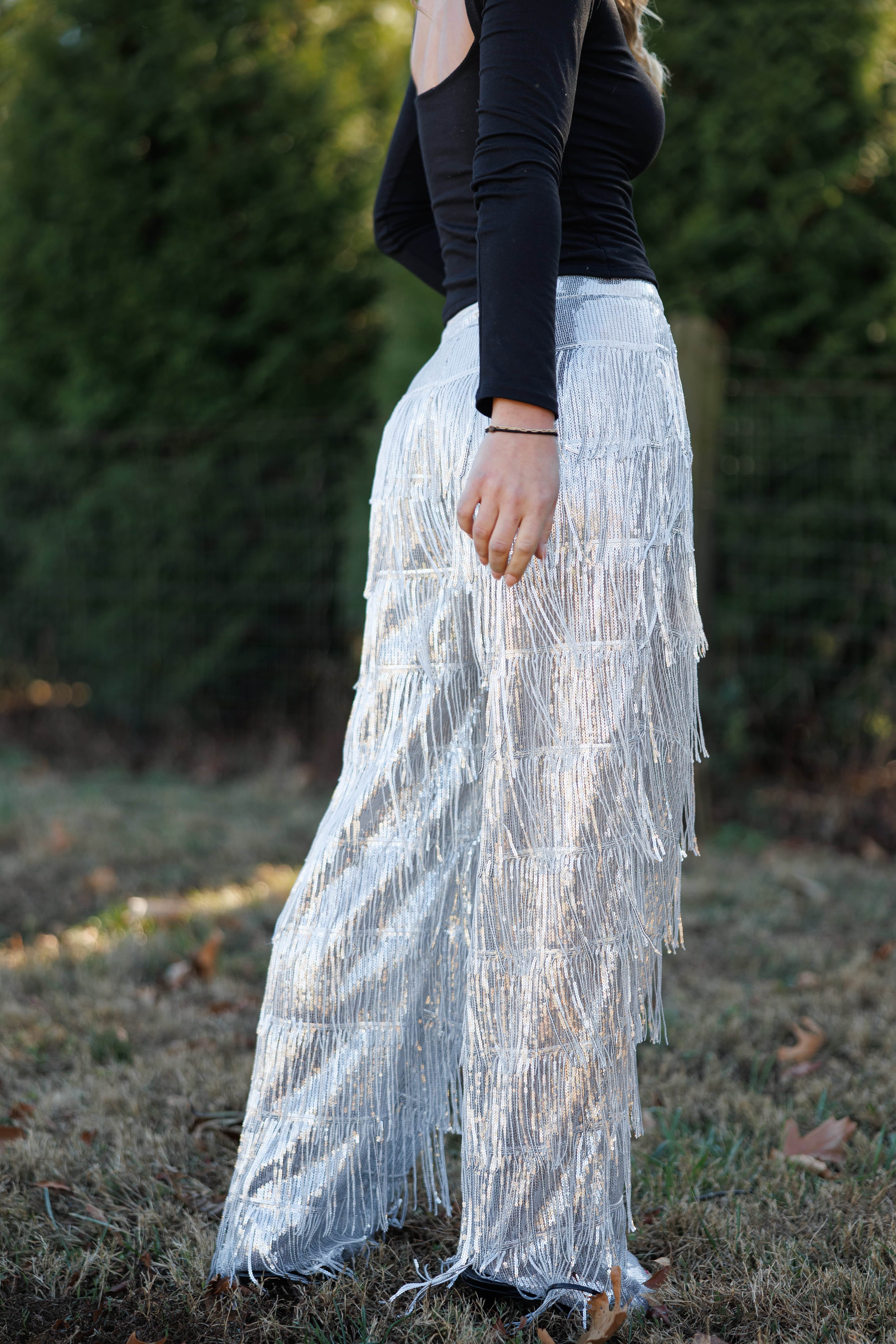 Shimmering Fringe Pants - Image 2
