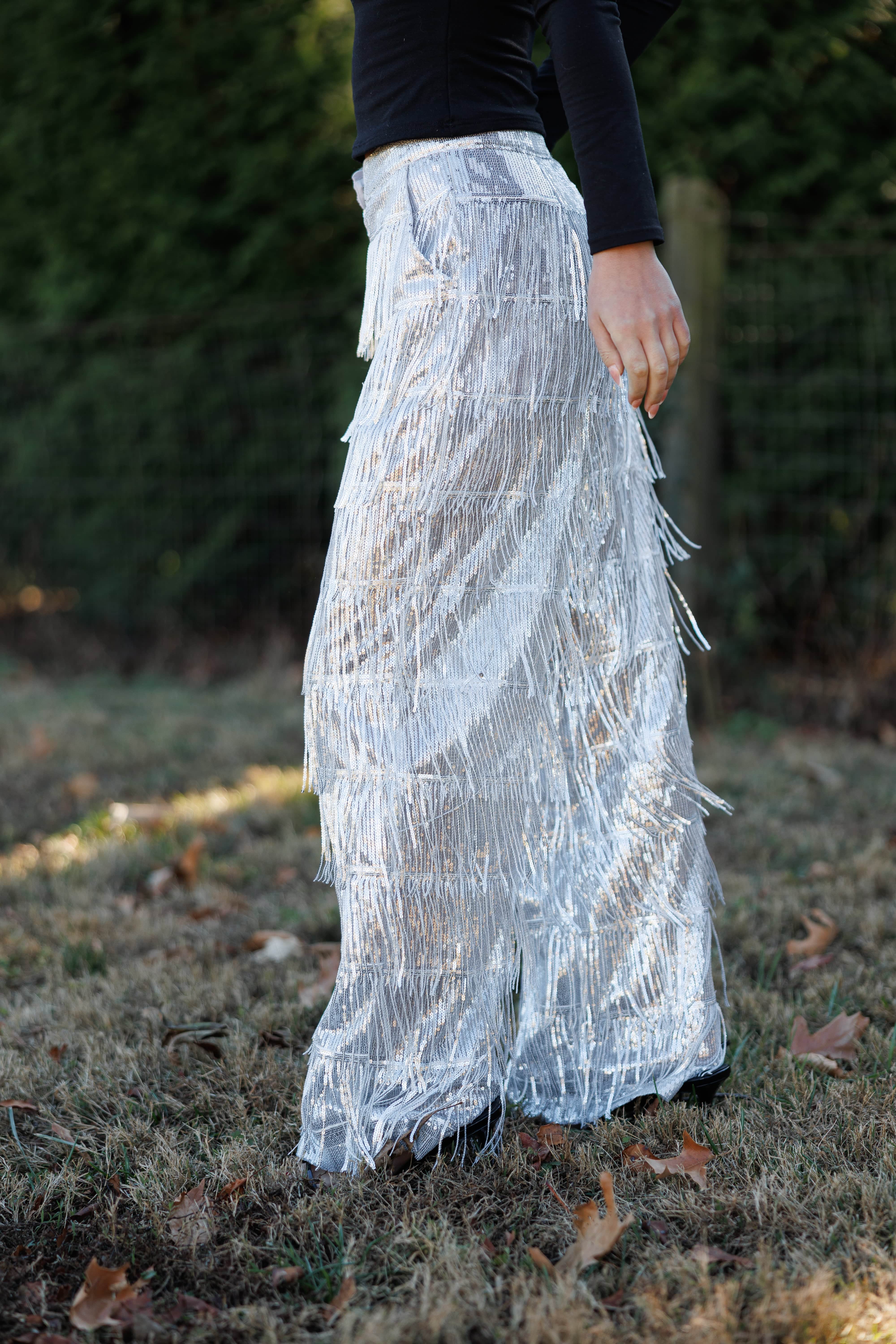 Shimmering Fringe Pants - Image 5