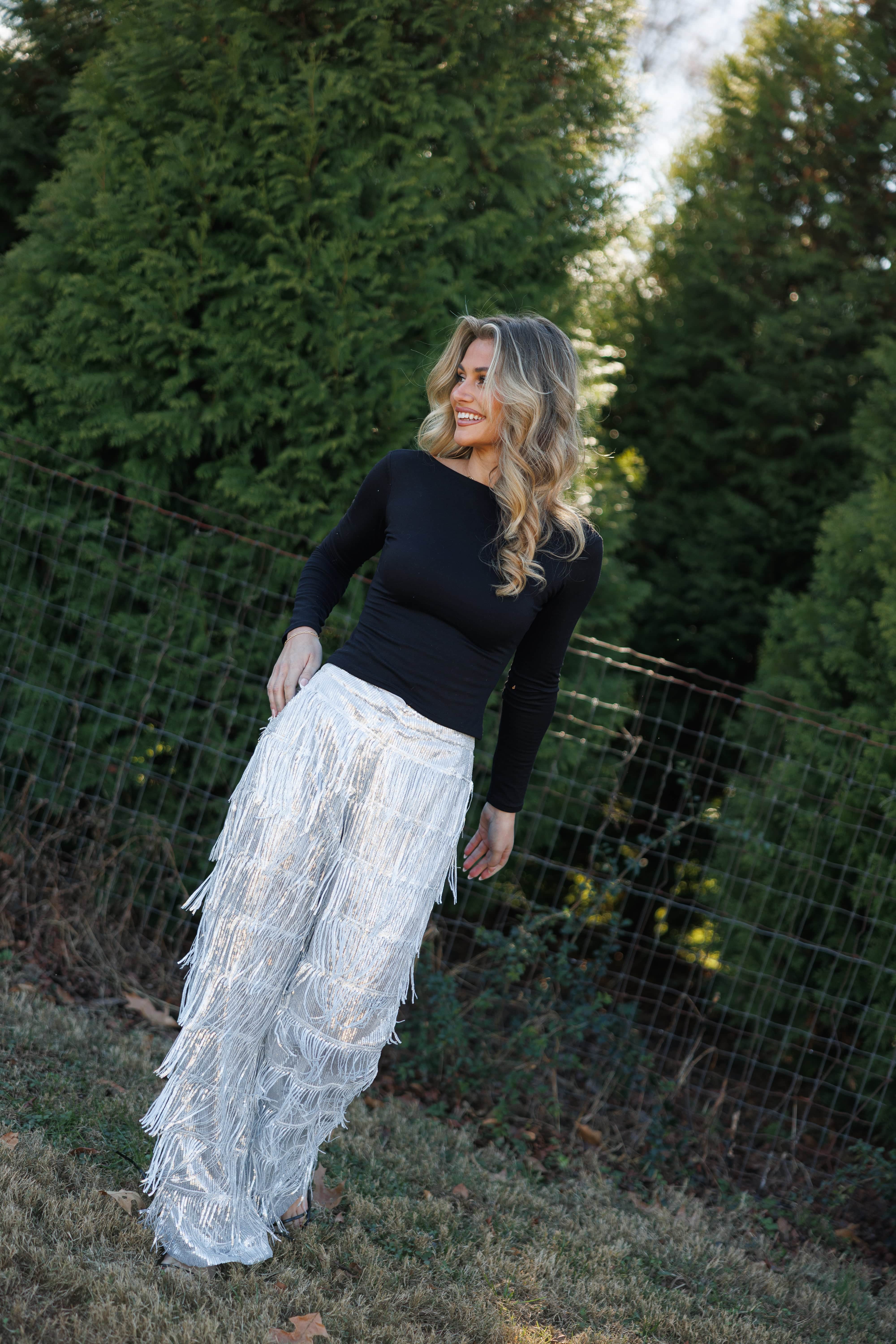 Shimmering Fringe Pants - Image 7