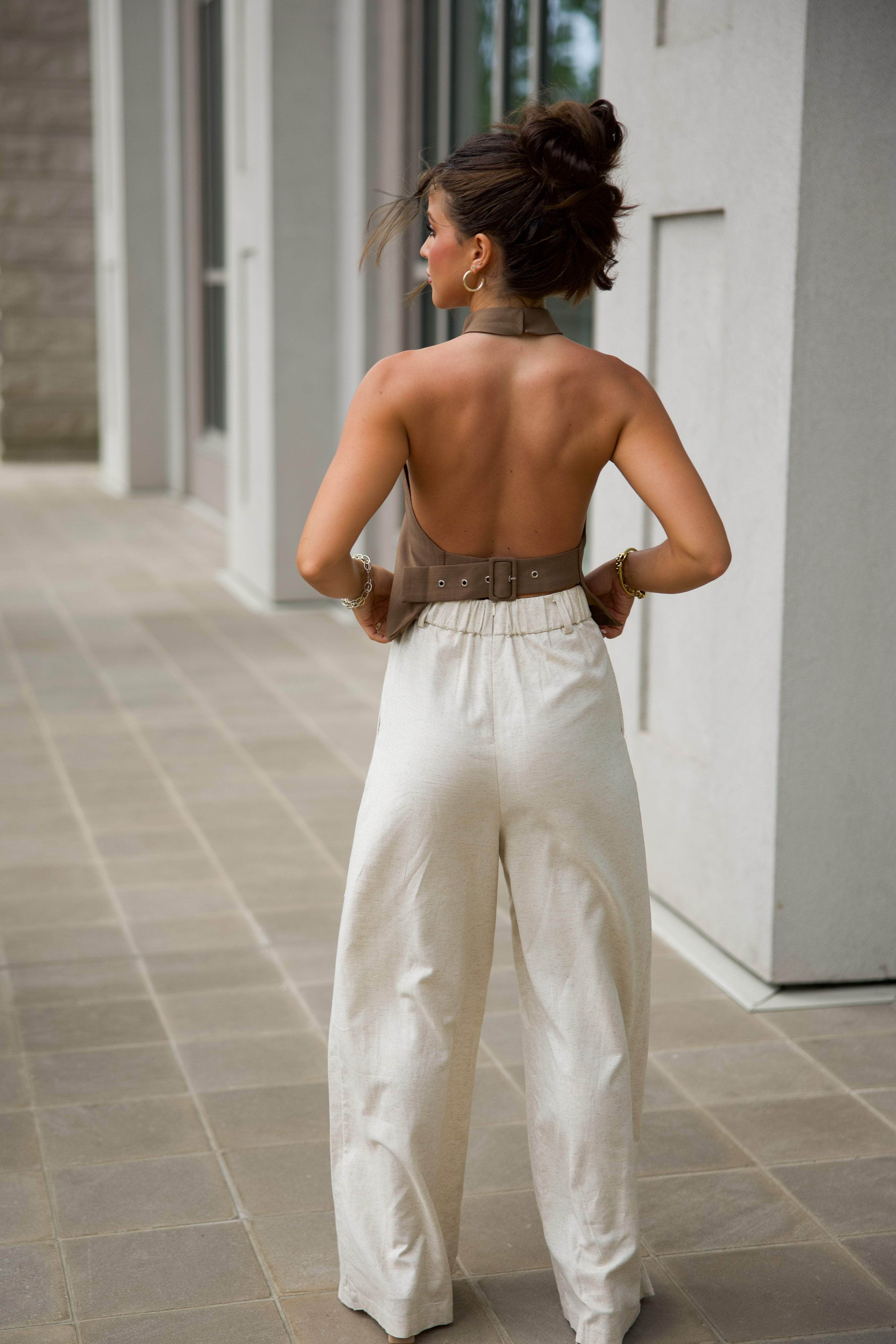 Business In The Front Halter Top - Image 5