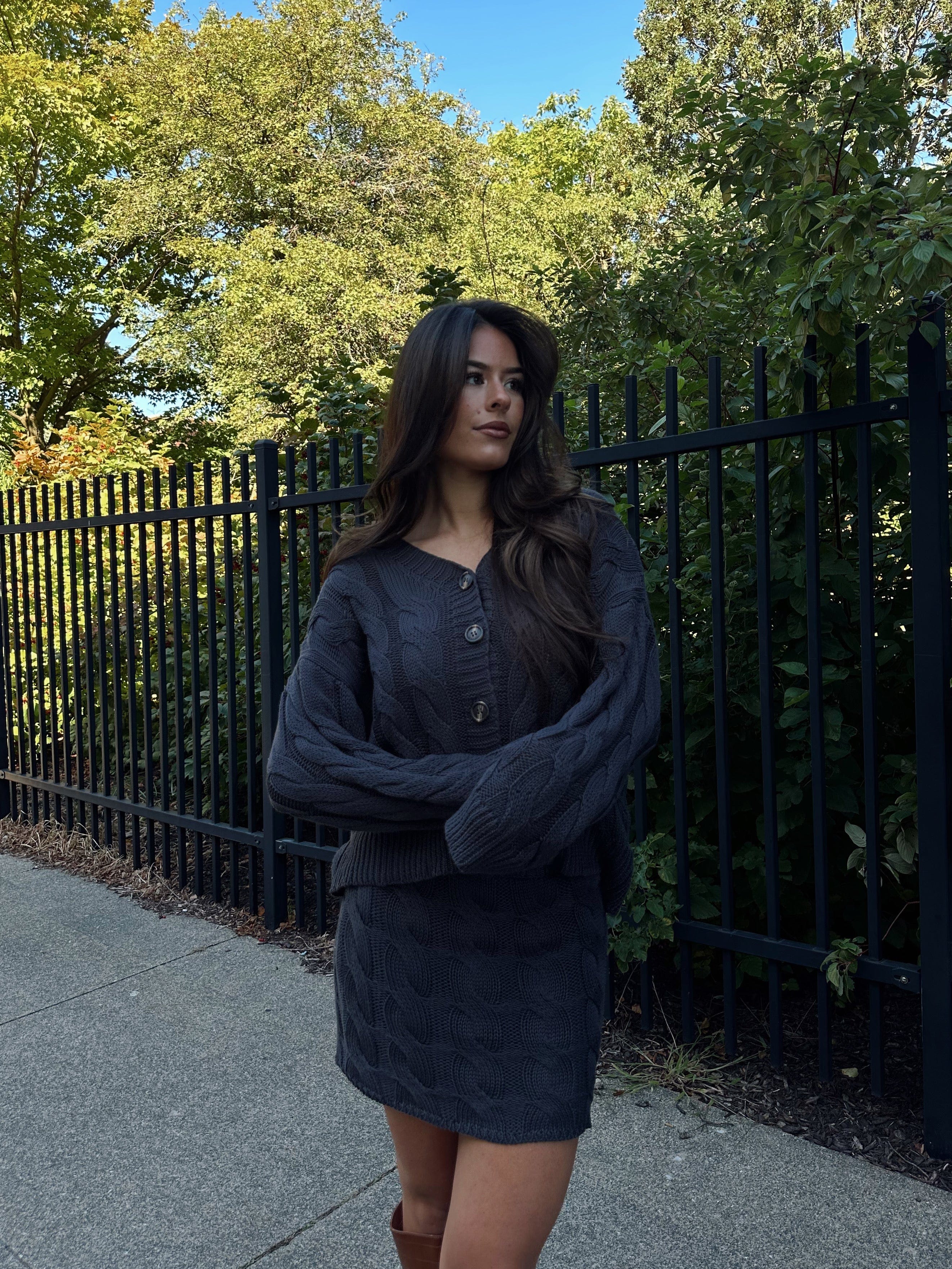 Cable Knit Charm Cardigan - Image 4