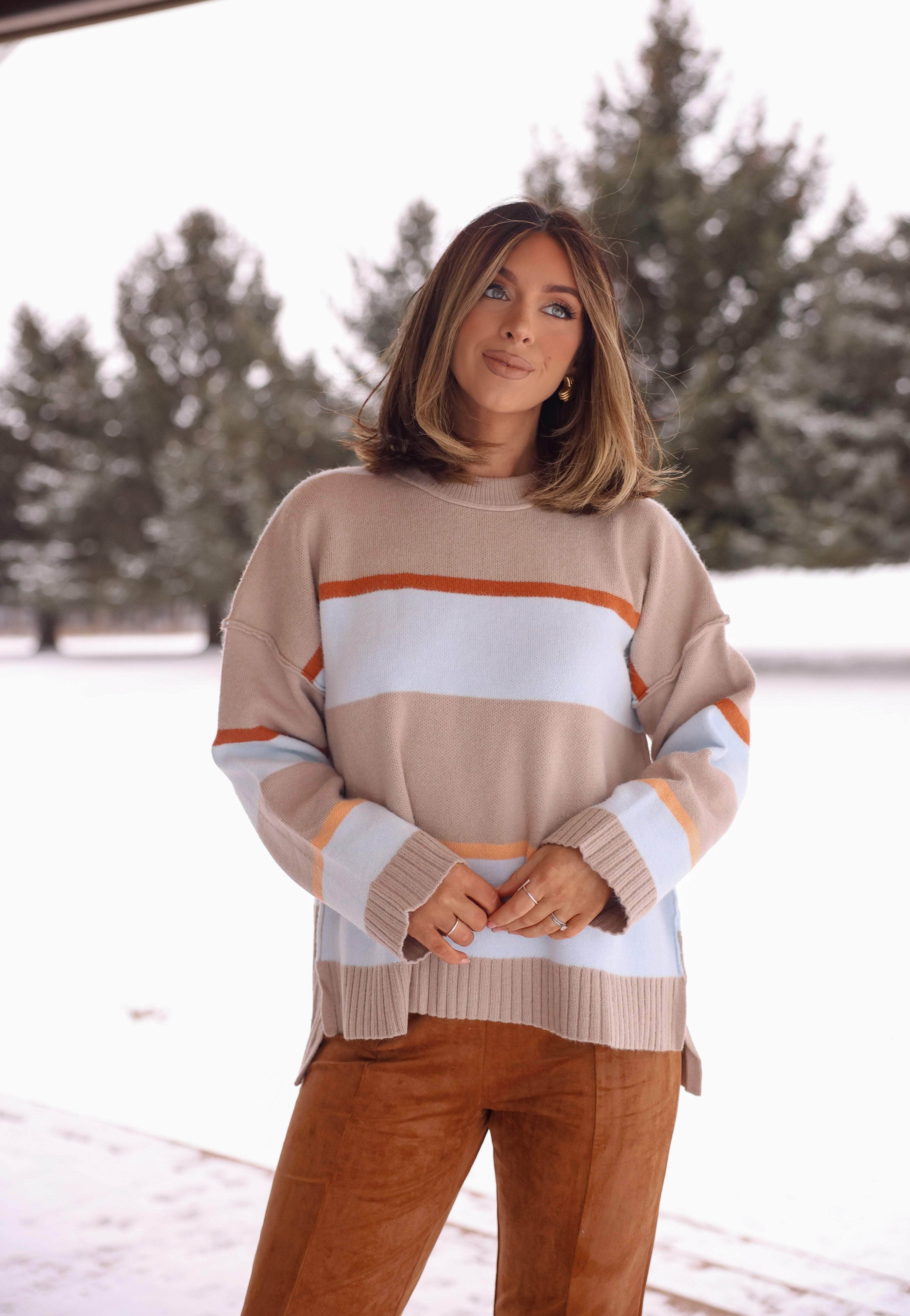 Catching Snowflakes Striped Sweater - Image 4
