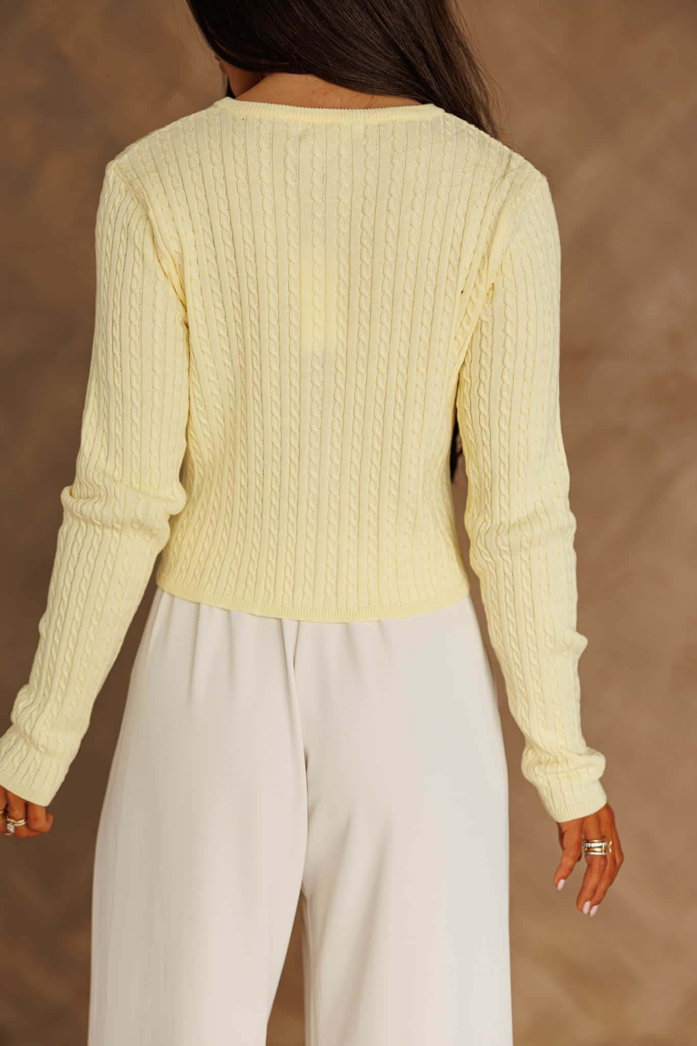 Classic Cable Knit Cardigan - Image 3