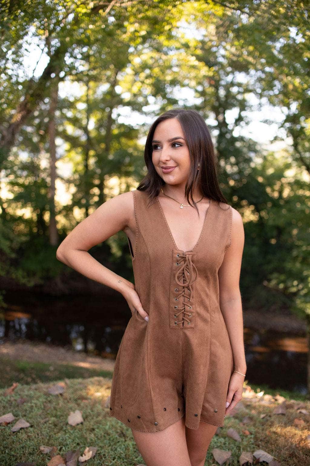 Cowgirl Crush Suede Romper - Image 5