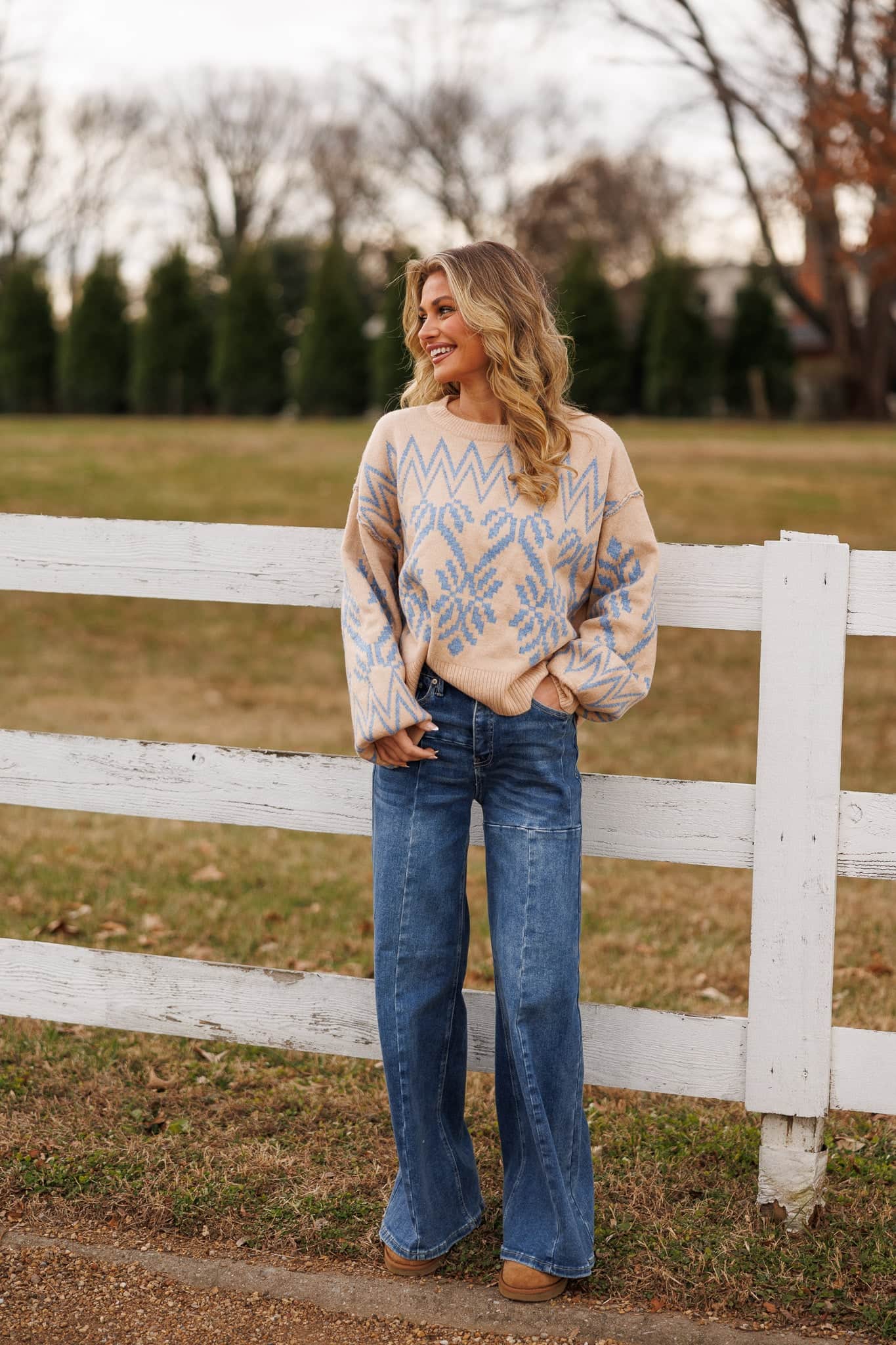Cream Alpine Knit Sweater - Image 4