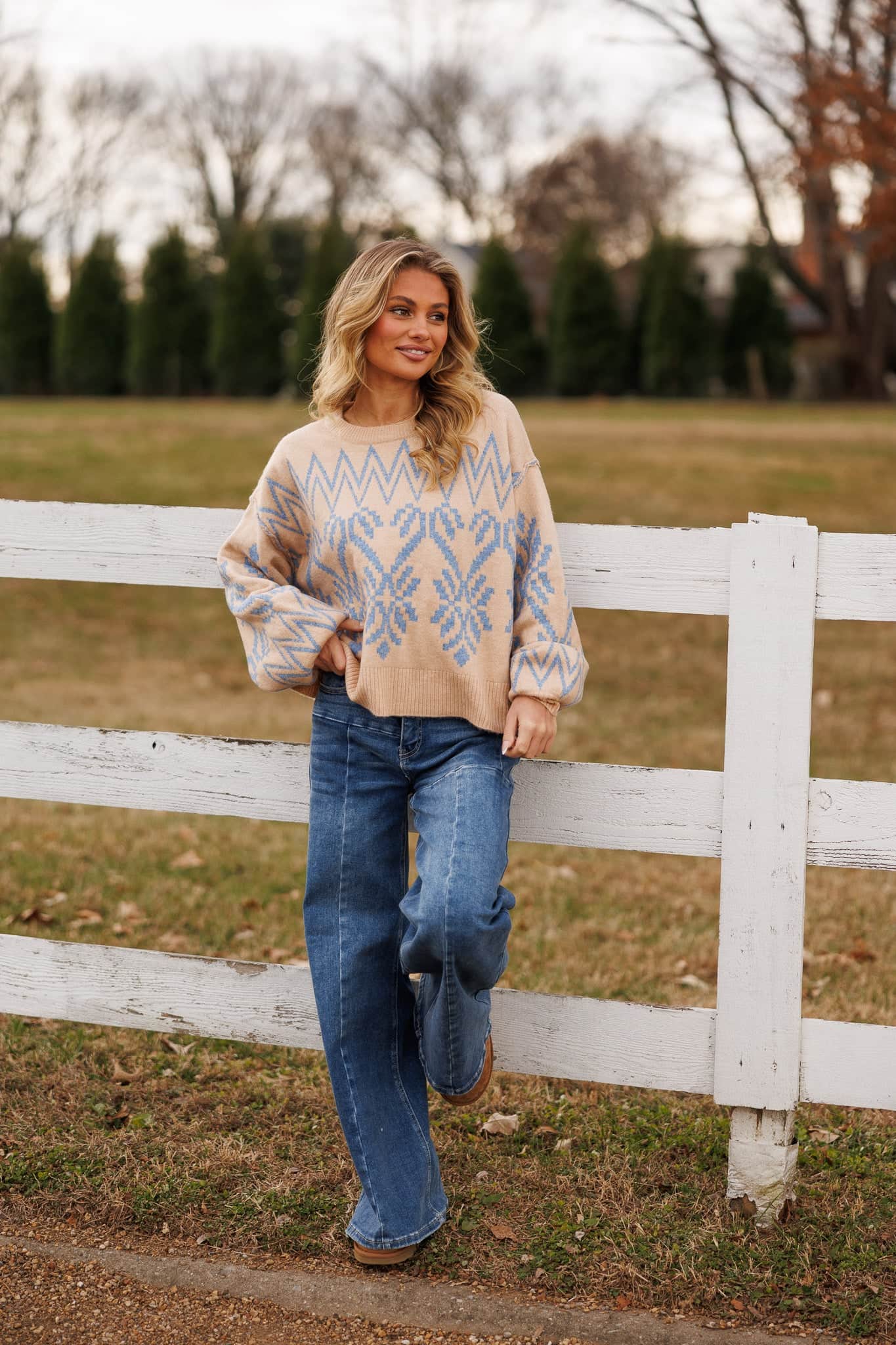 Cream Alpine Knit Sweater - Image 5