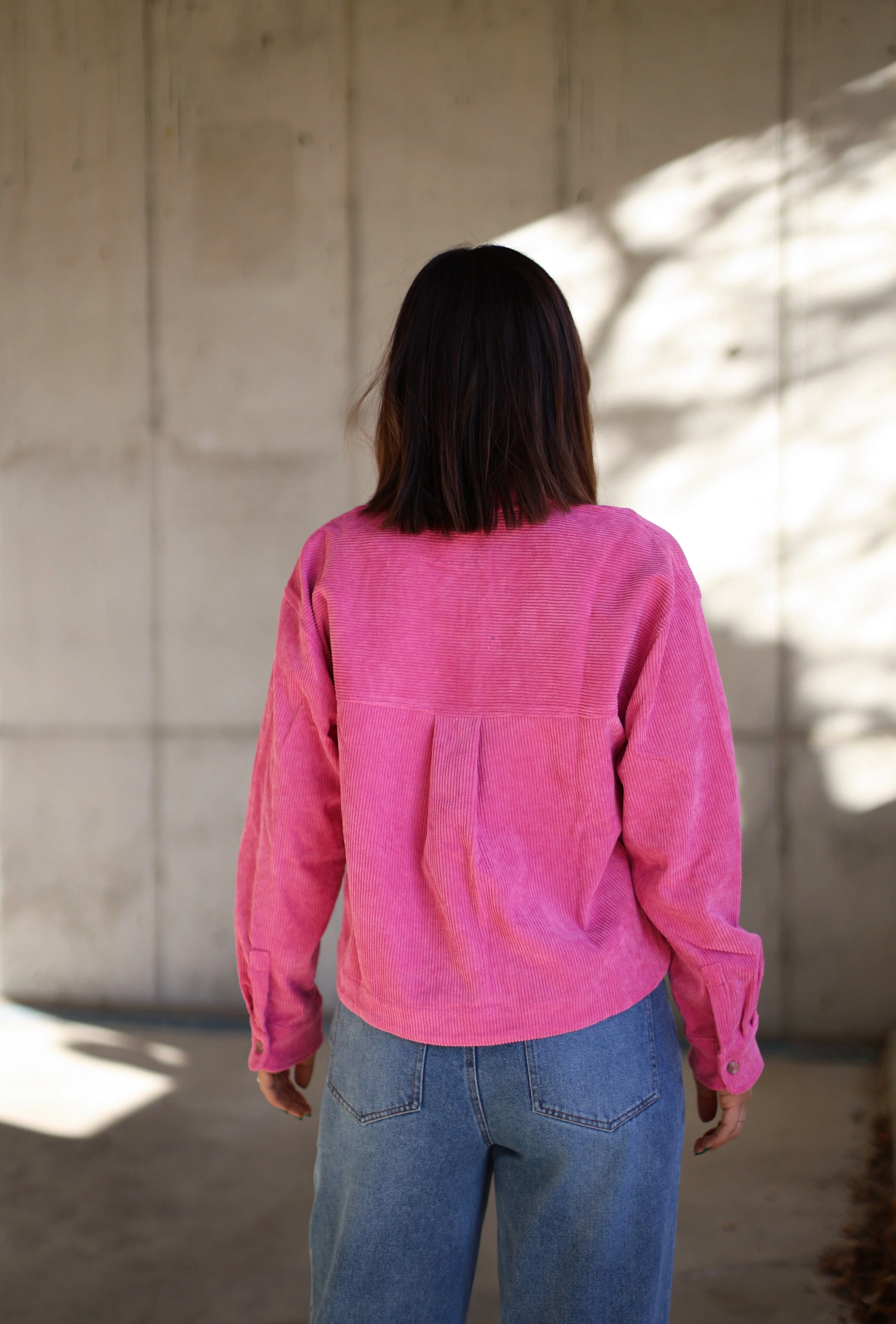 Cropped Corduroy Button Up - Image 7
