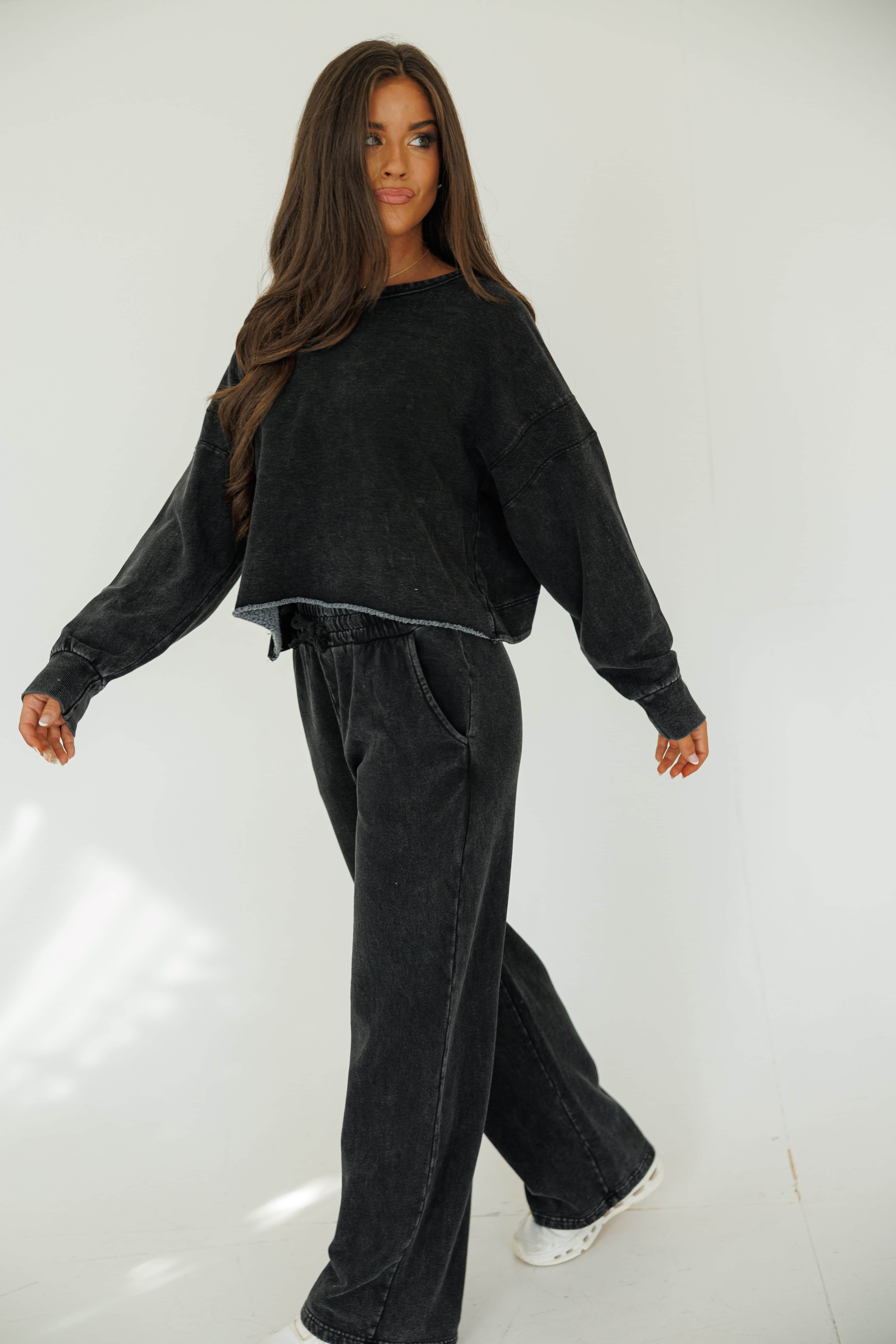 Denim Wash Cutout Back Sweatshirt - Image 6