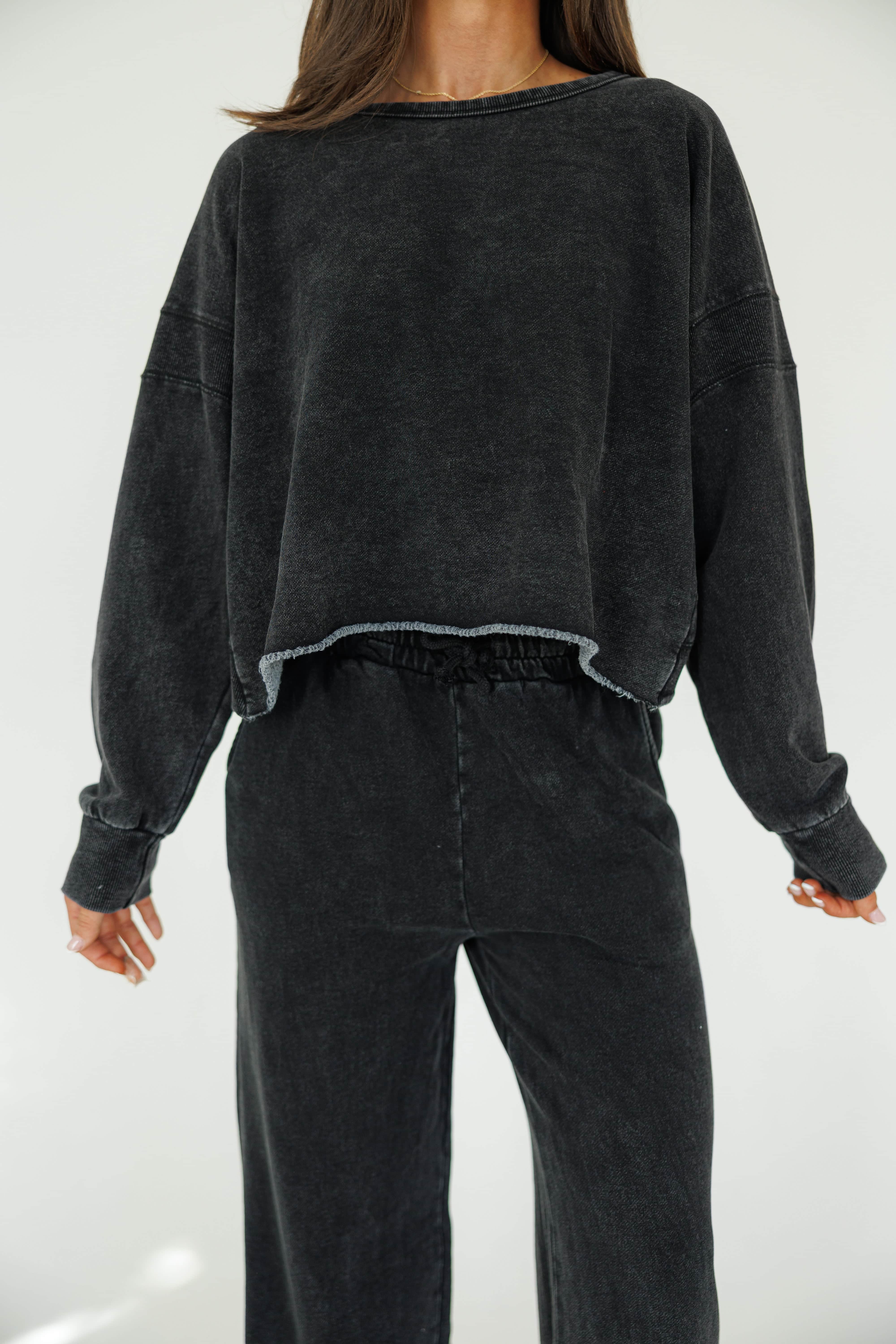 Denim Wash Cutout Back Sweatshirt - Image 7