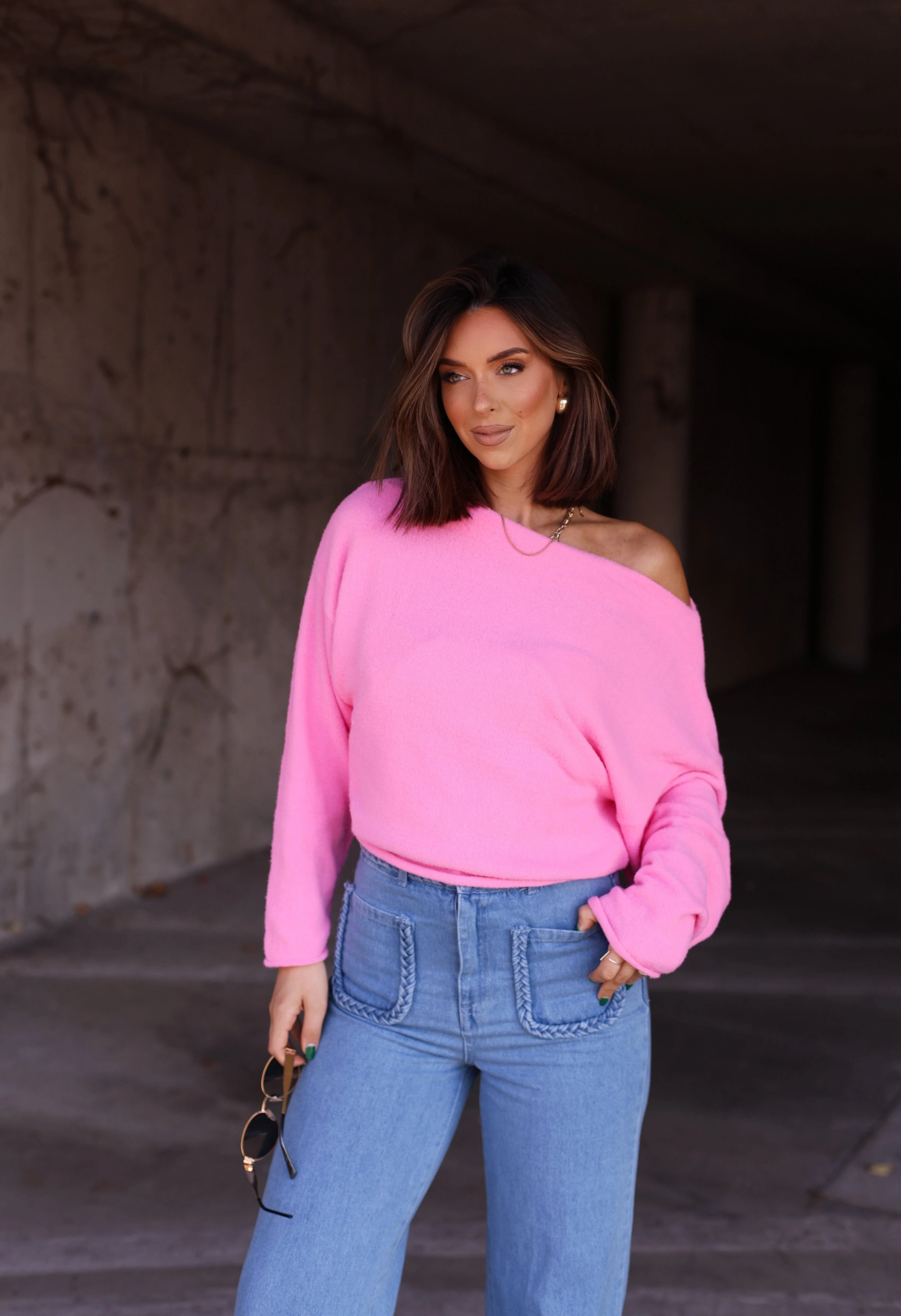 Drop Shoulder Pullover Sweater - Image 10