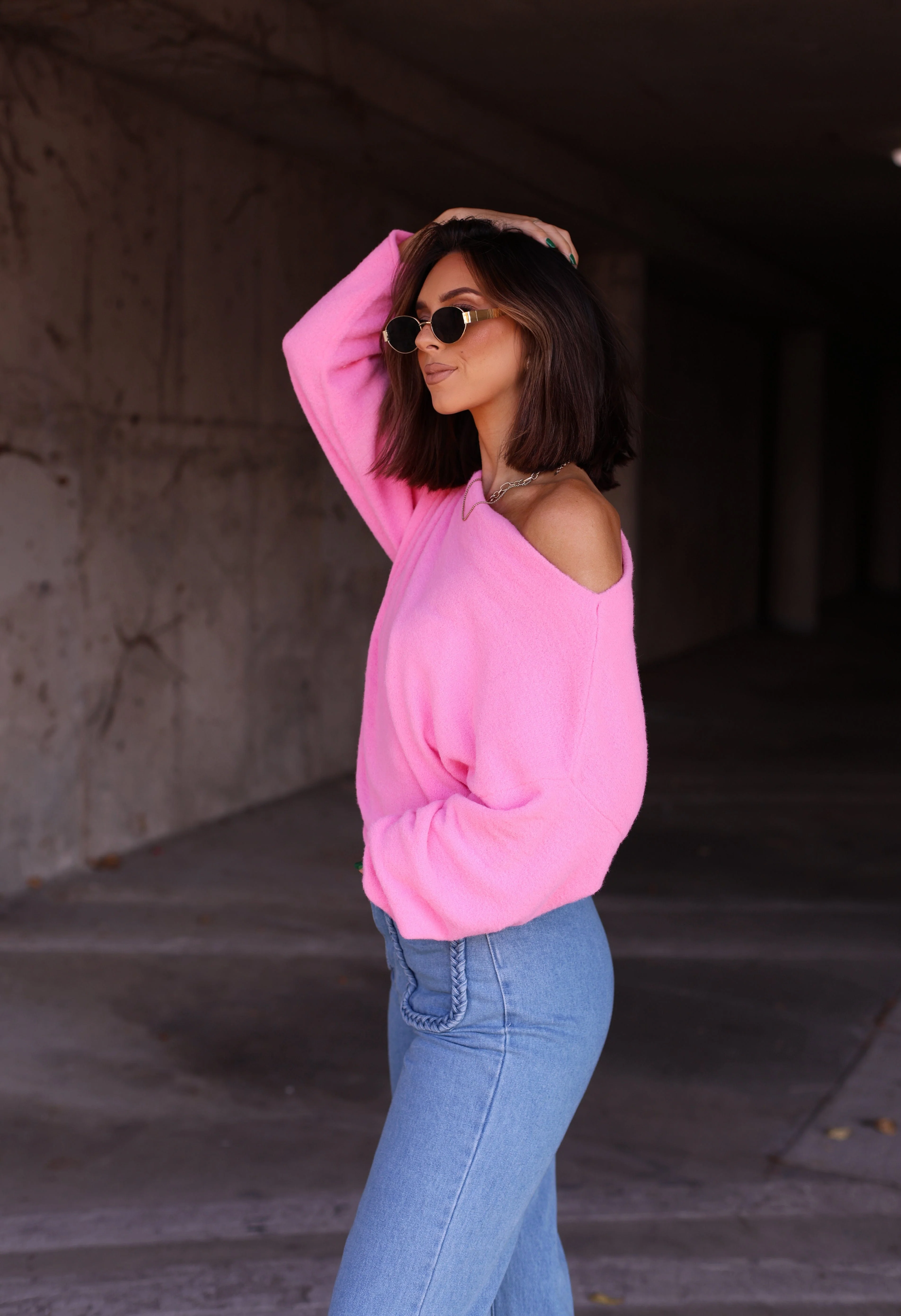Drop Shoulder Pullover Sweater - Image 13