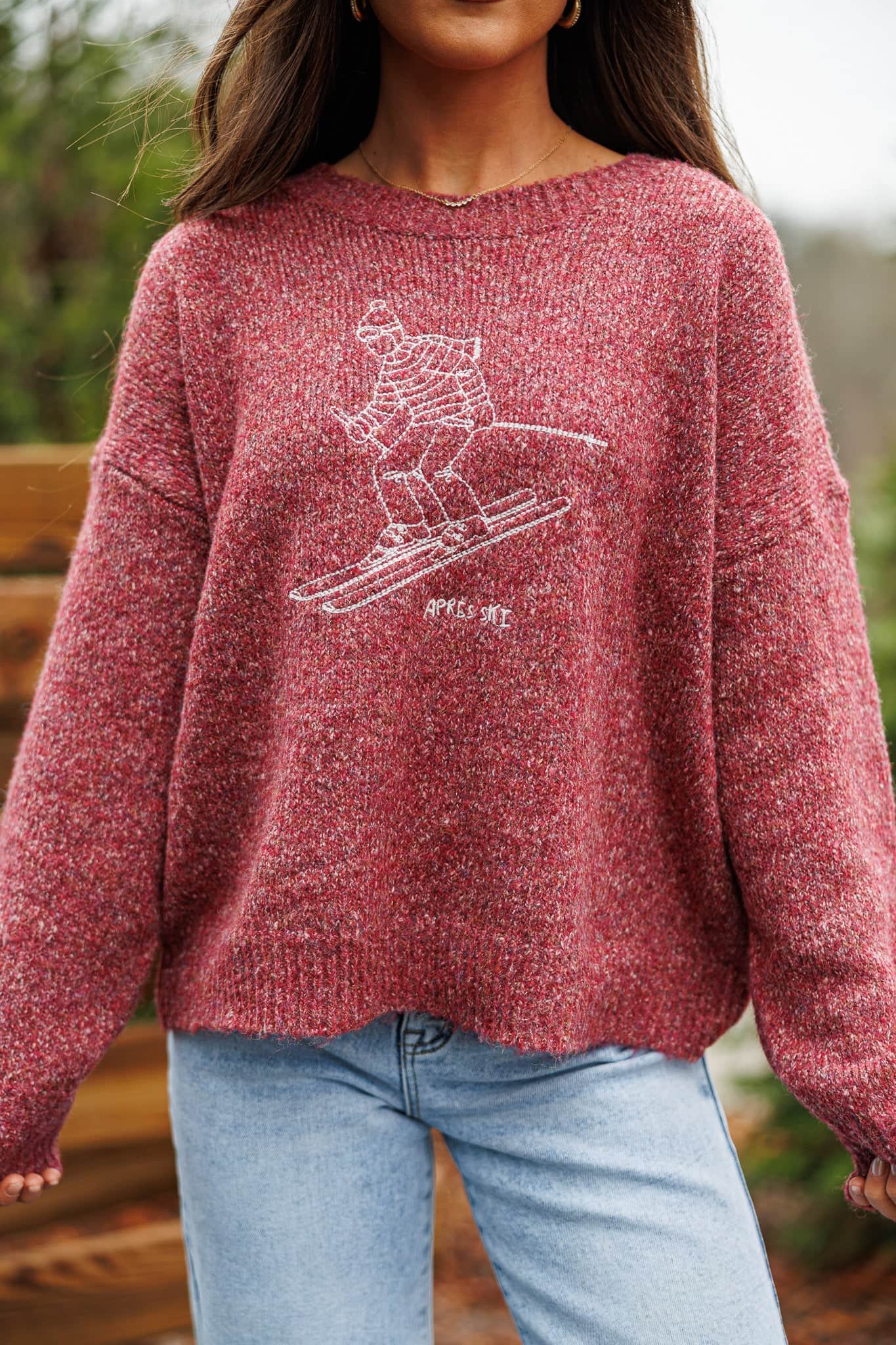 Embroidered Skier Sweater - Image 2