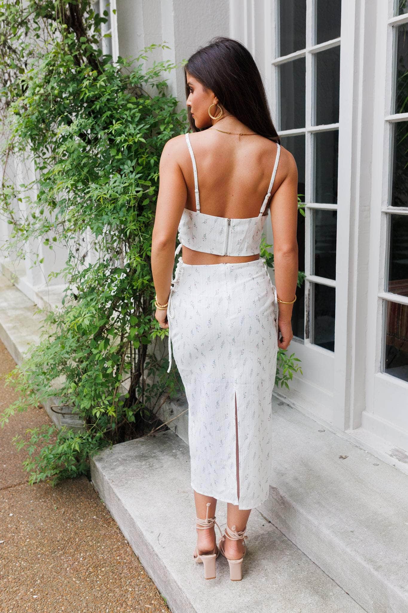 Esme Floral Lace Up Top - Image 6