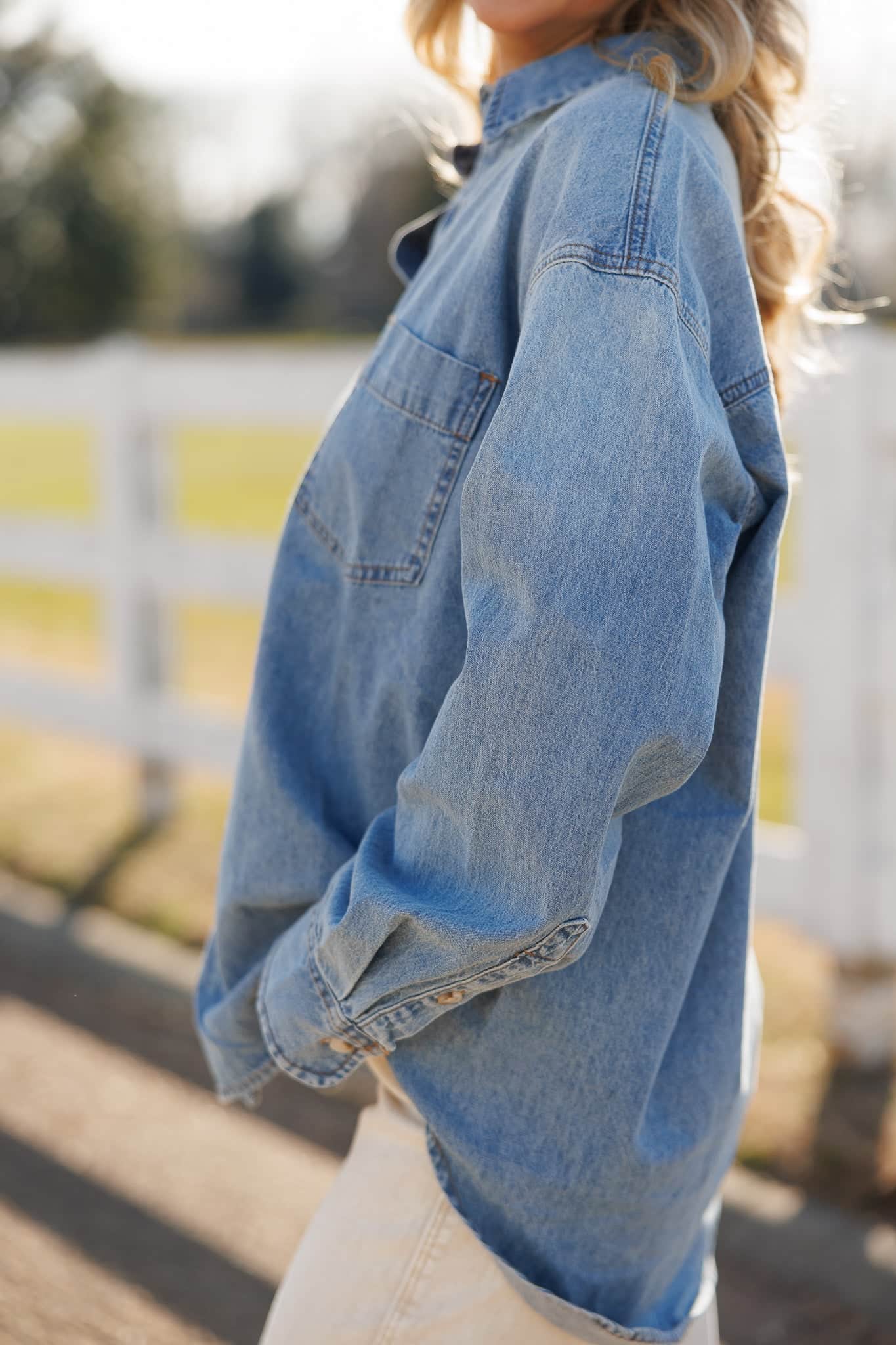 Everyday Denim Shacket - Image 3