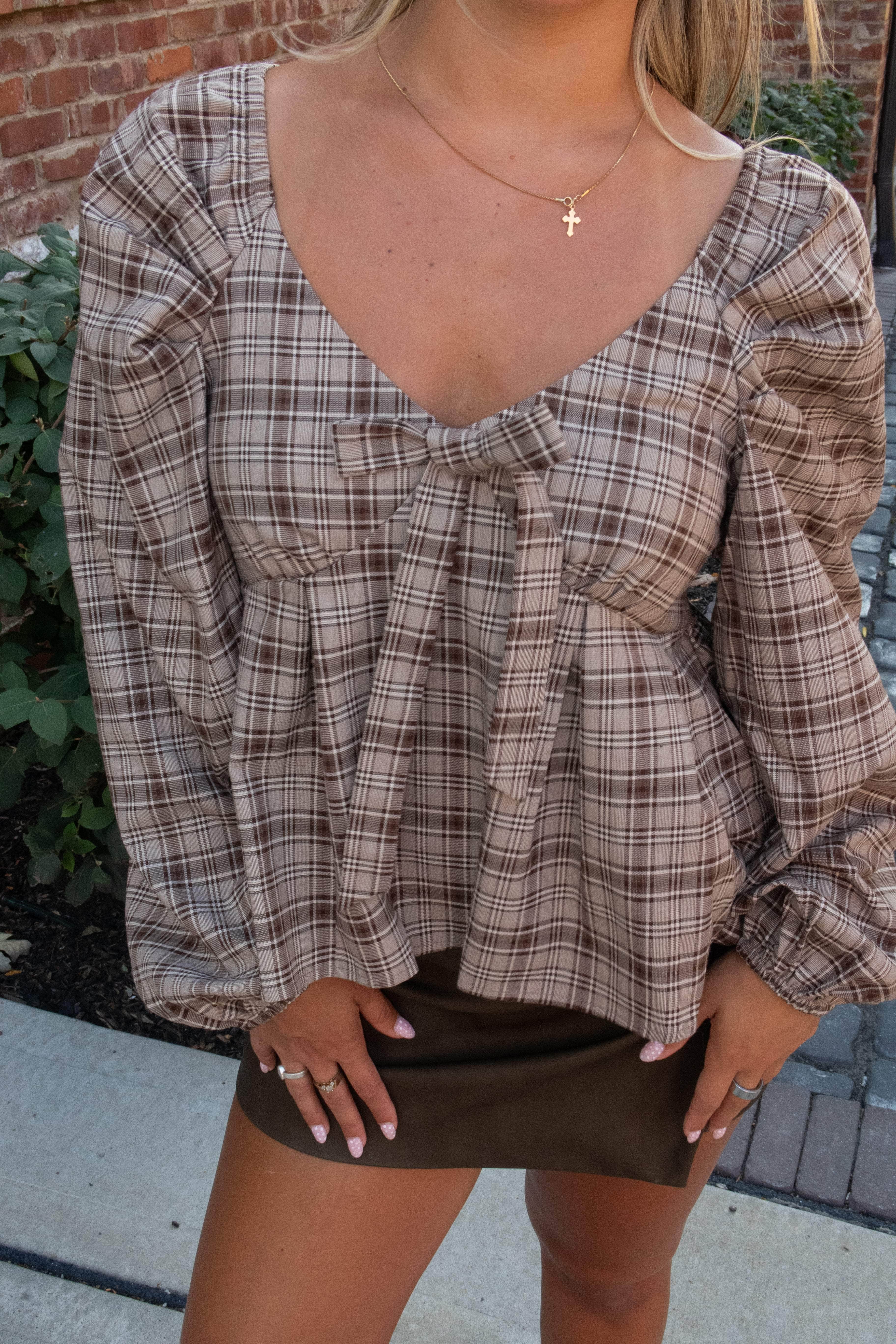 Falling For Plaid Top - Image 2