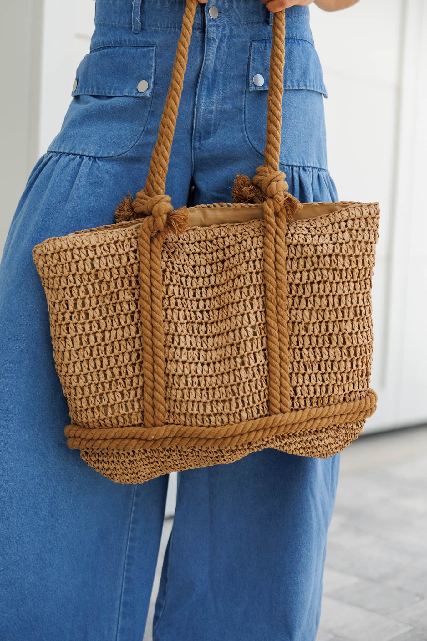 Farmers Market Straw Bag - Image 4