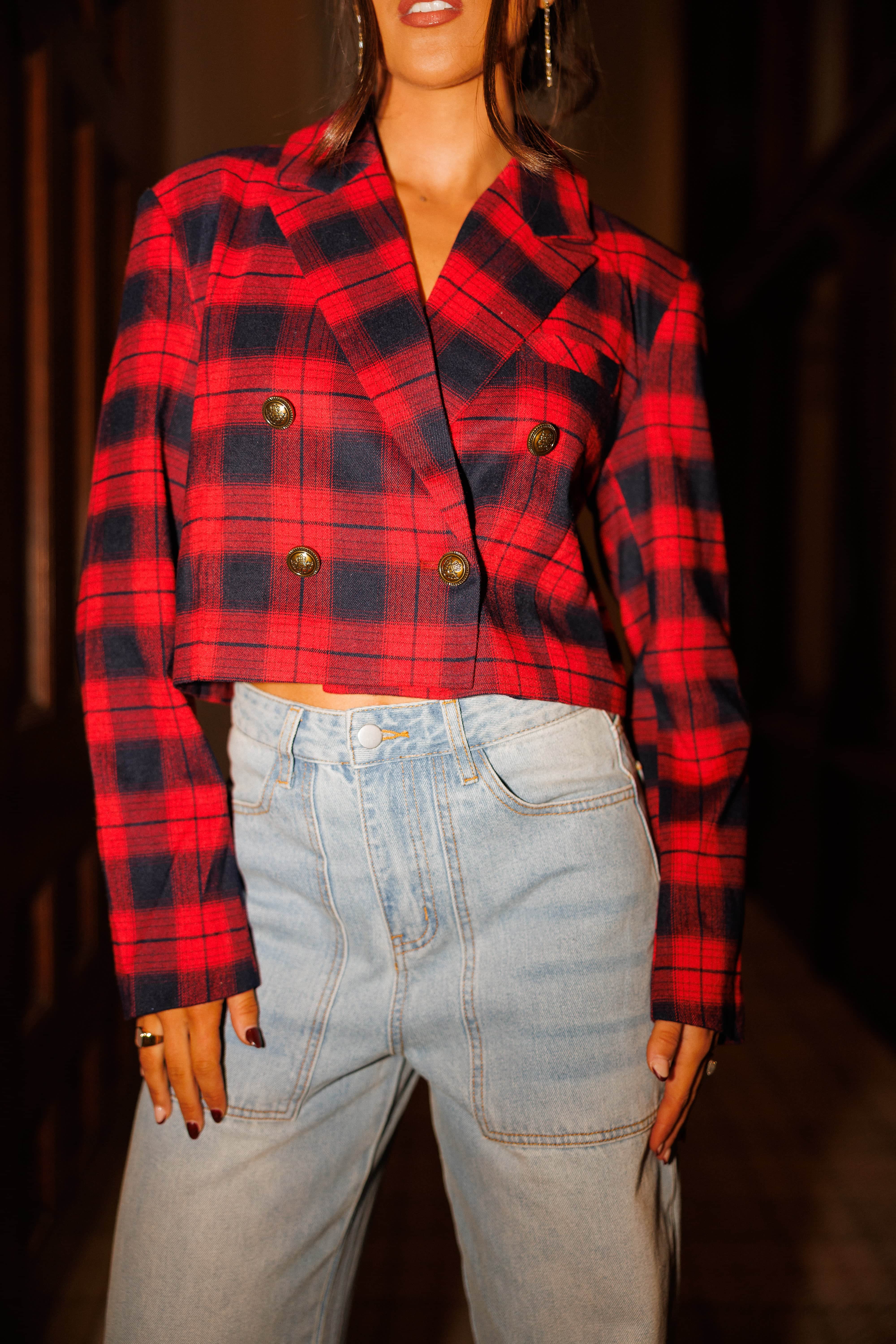 Festive Chic Cropped Blazer - Image 2