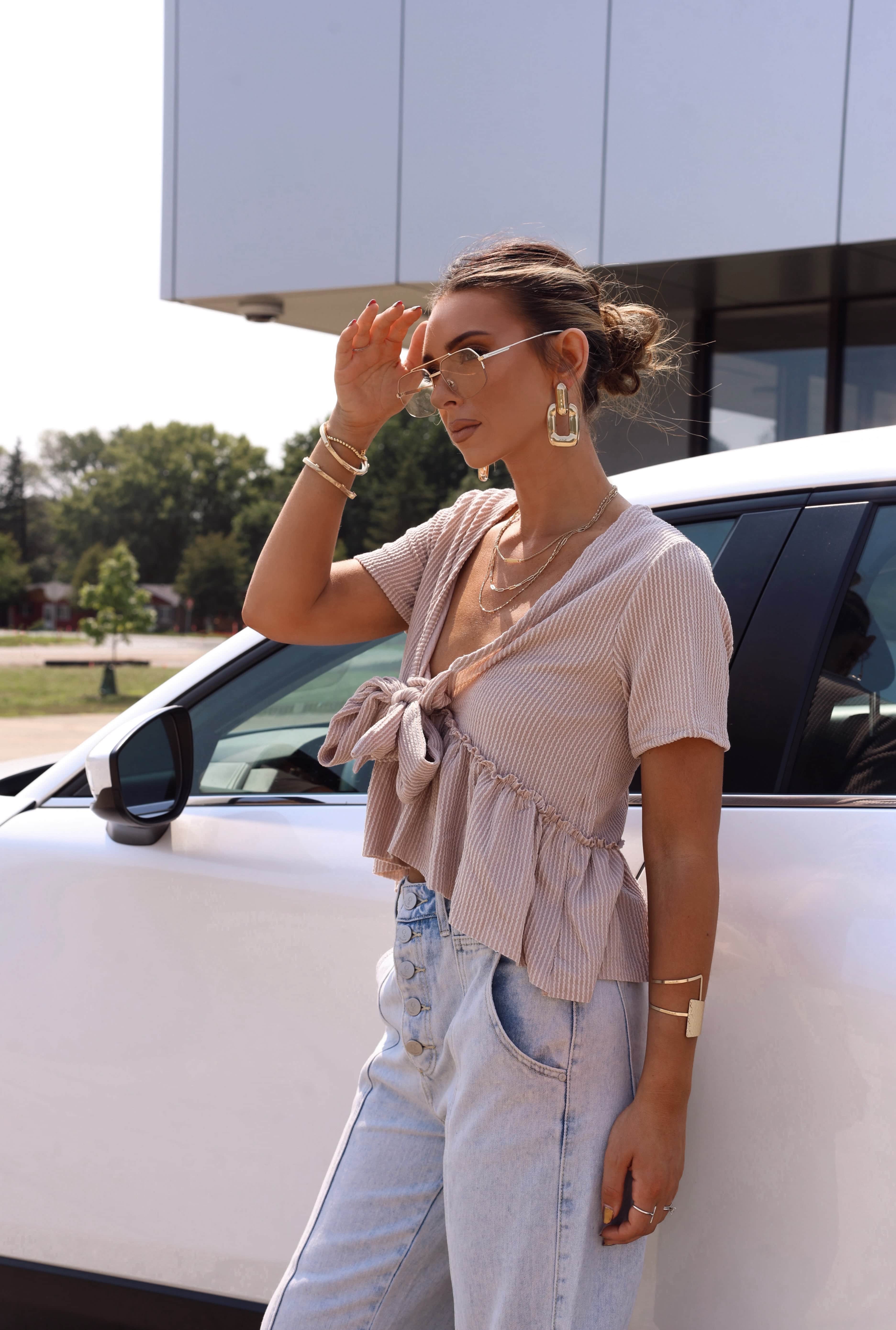 Flirty Fall Bow Top - Image 5