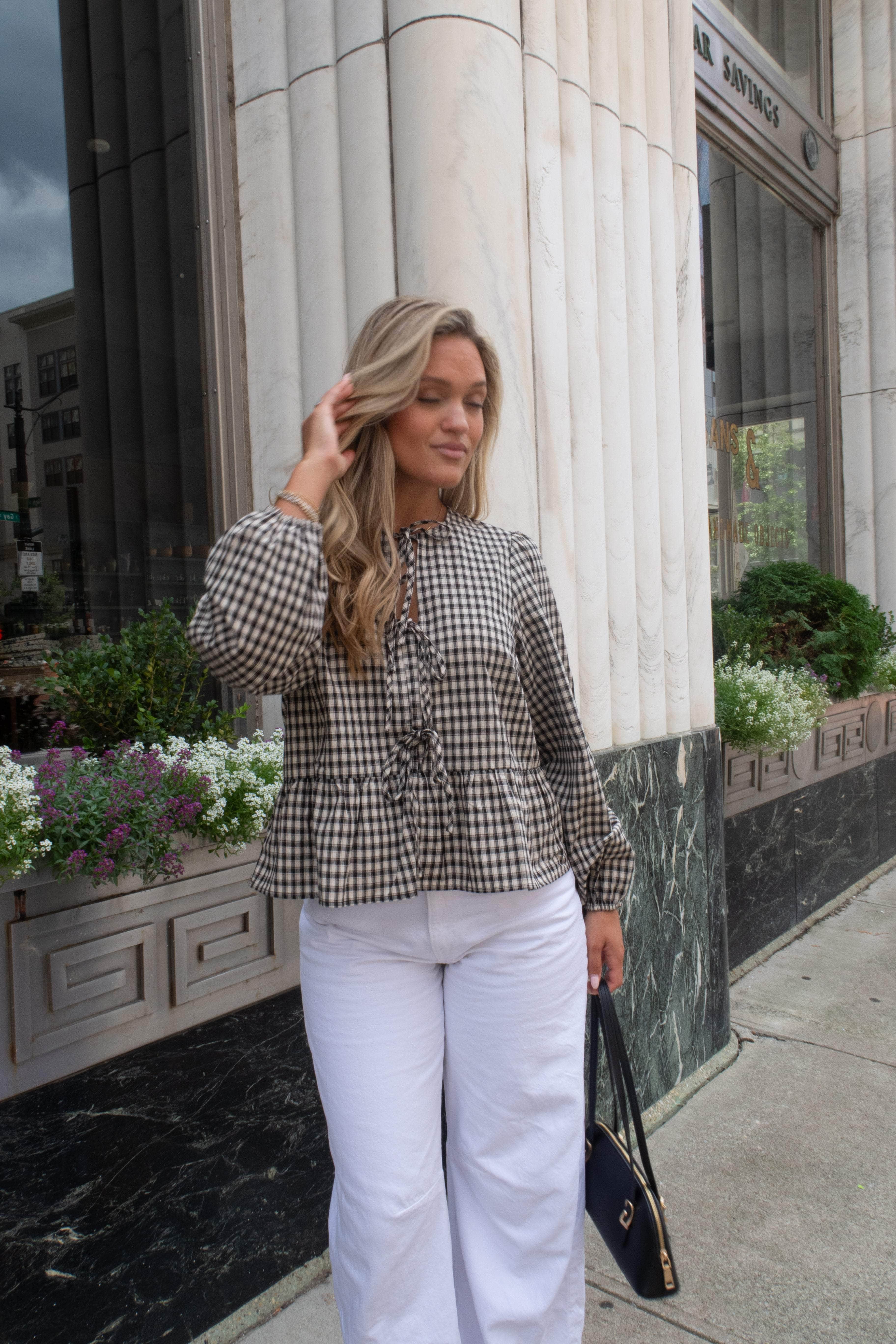 Gilmore Plaid Tie Top - Image 5