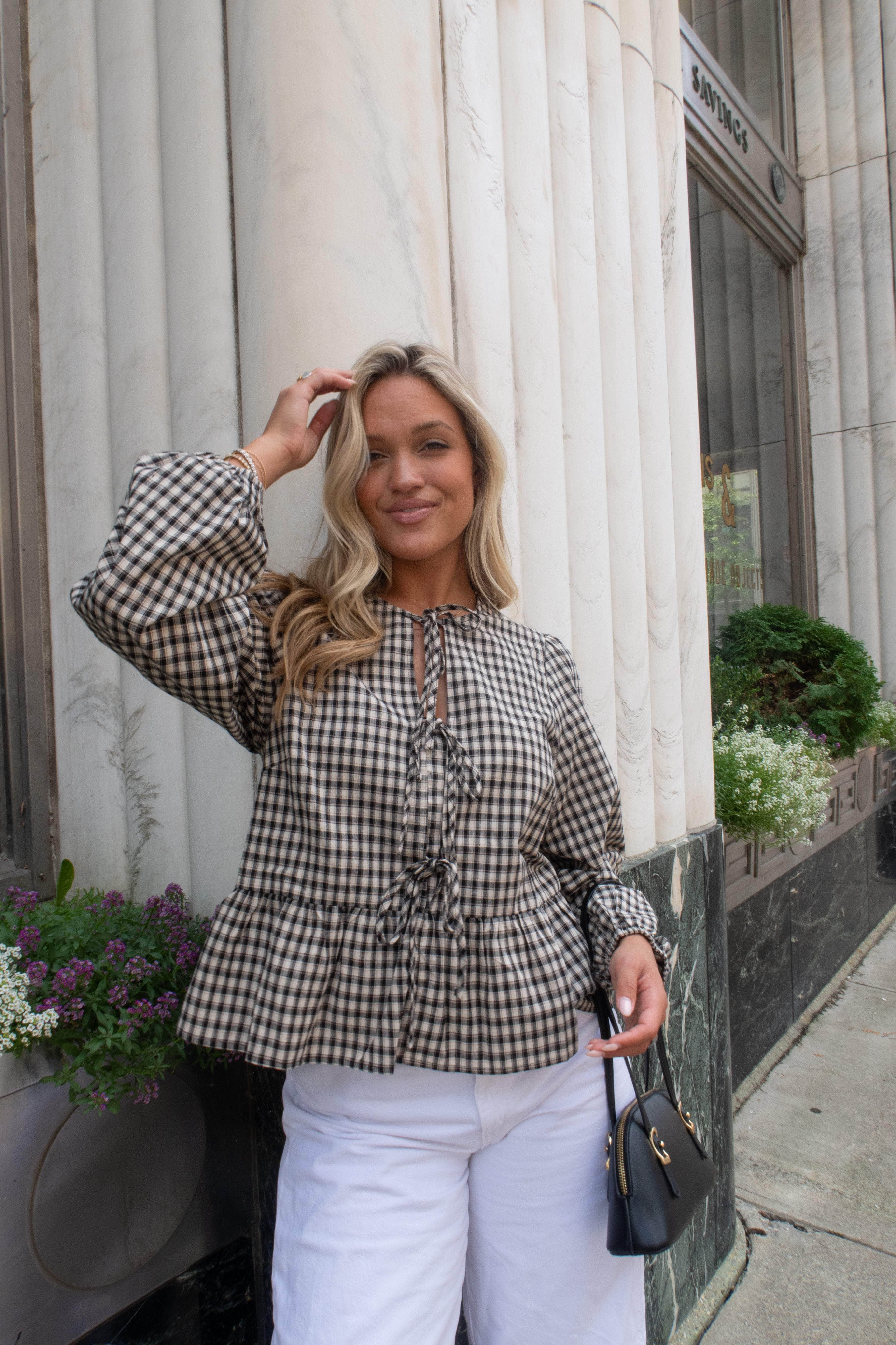 Gilmore Plaid Tie Top - Image 8