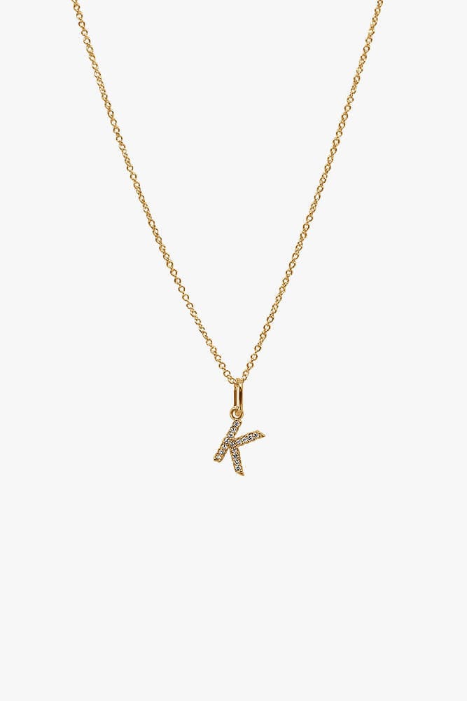 Gold Letter Necklace - Image 10