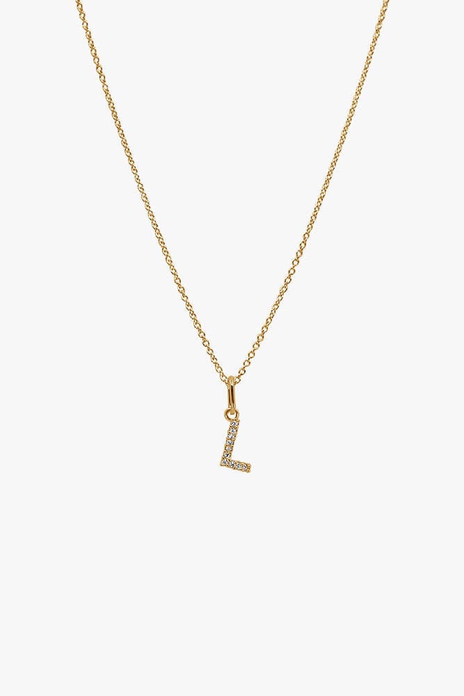 Gold Letter Necklace - Image 11