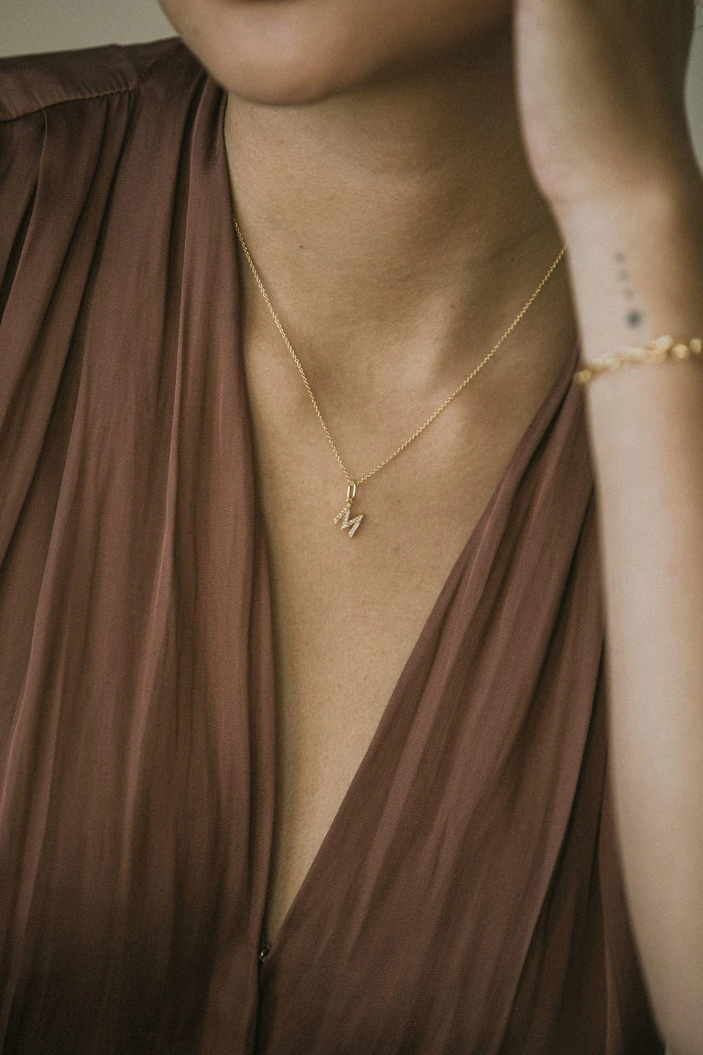 Gold Letter Necklace - Image 12