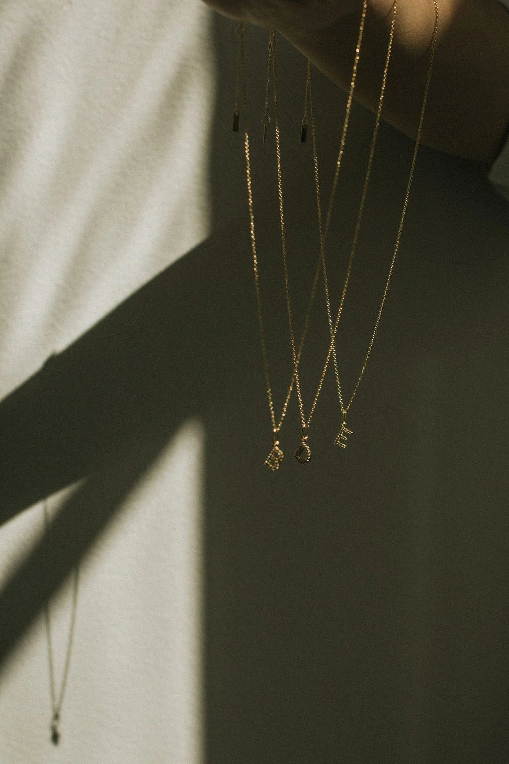 Gold Letter Necklace - Image 6