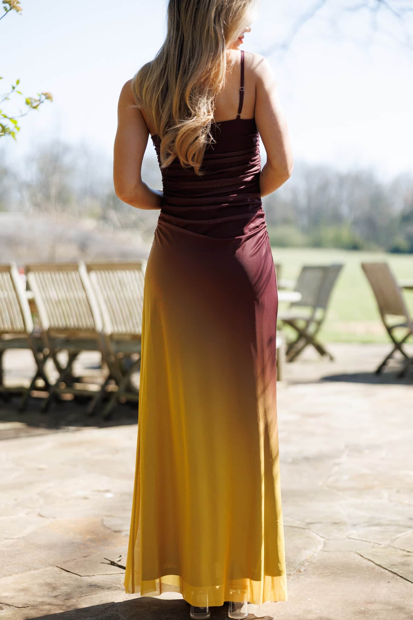Golden Pour Maxi Dress - Image 3