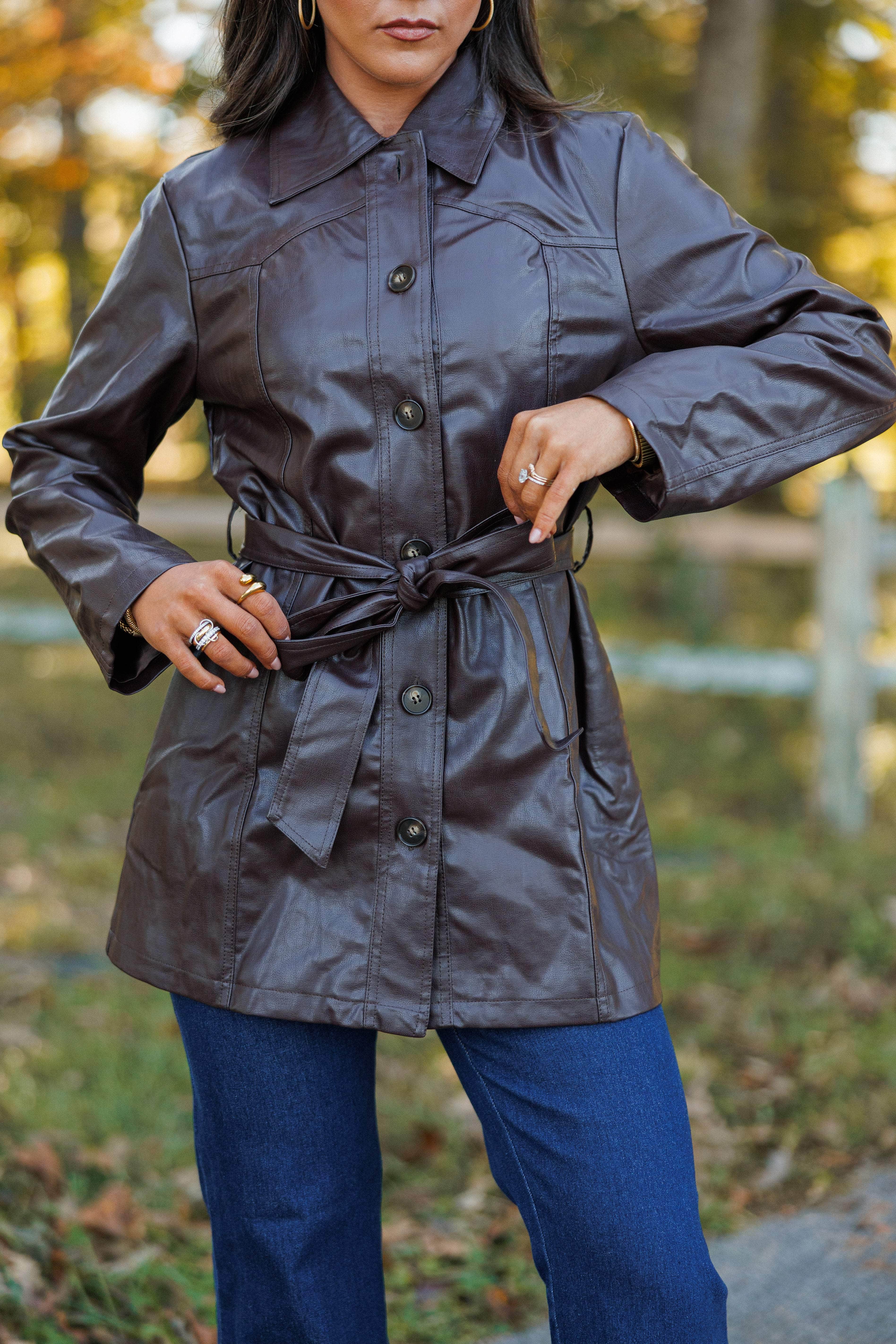 Autumn In Oxford Belted Jacket - Image 3