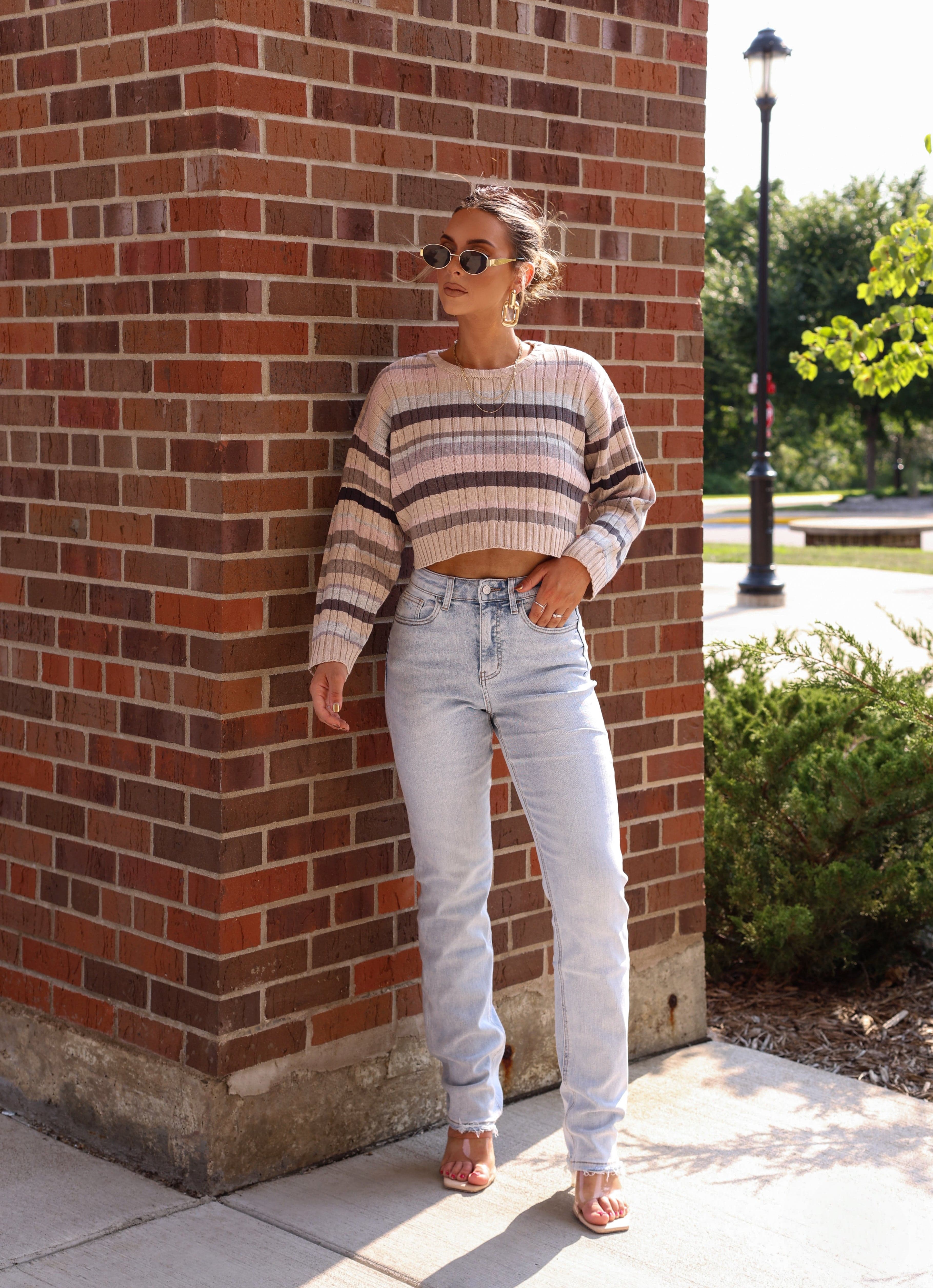 High Rise Stretch Straight Denim - Image 4