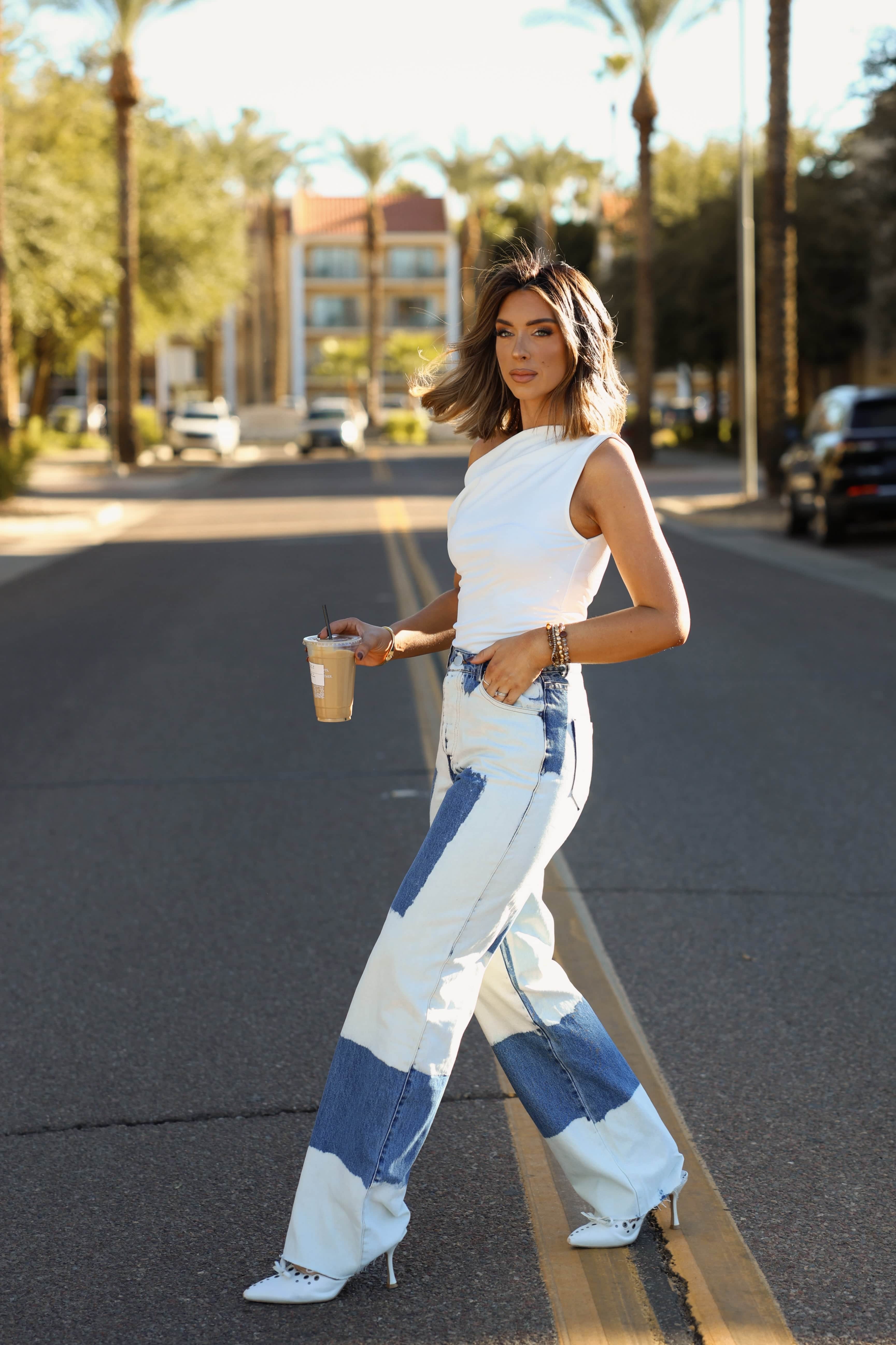 High Waisted Tie Dye Denim - Image 3
