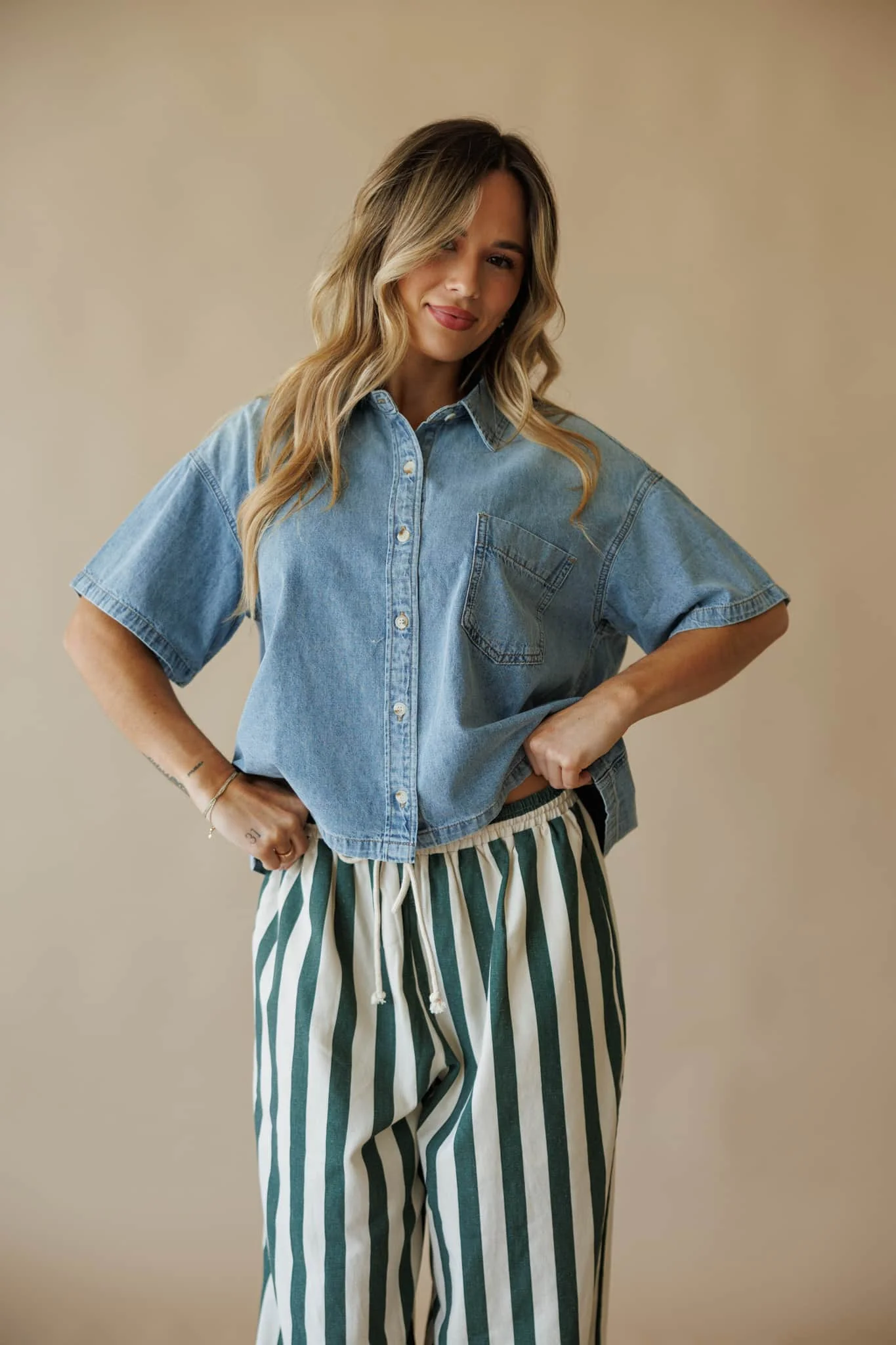 Jordan Denim Shirt Top
