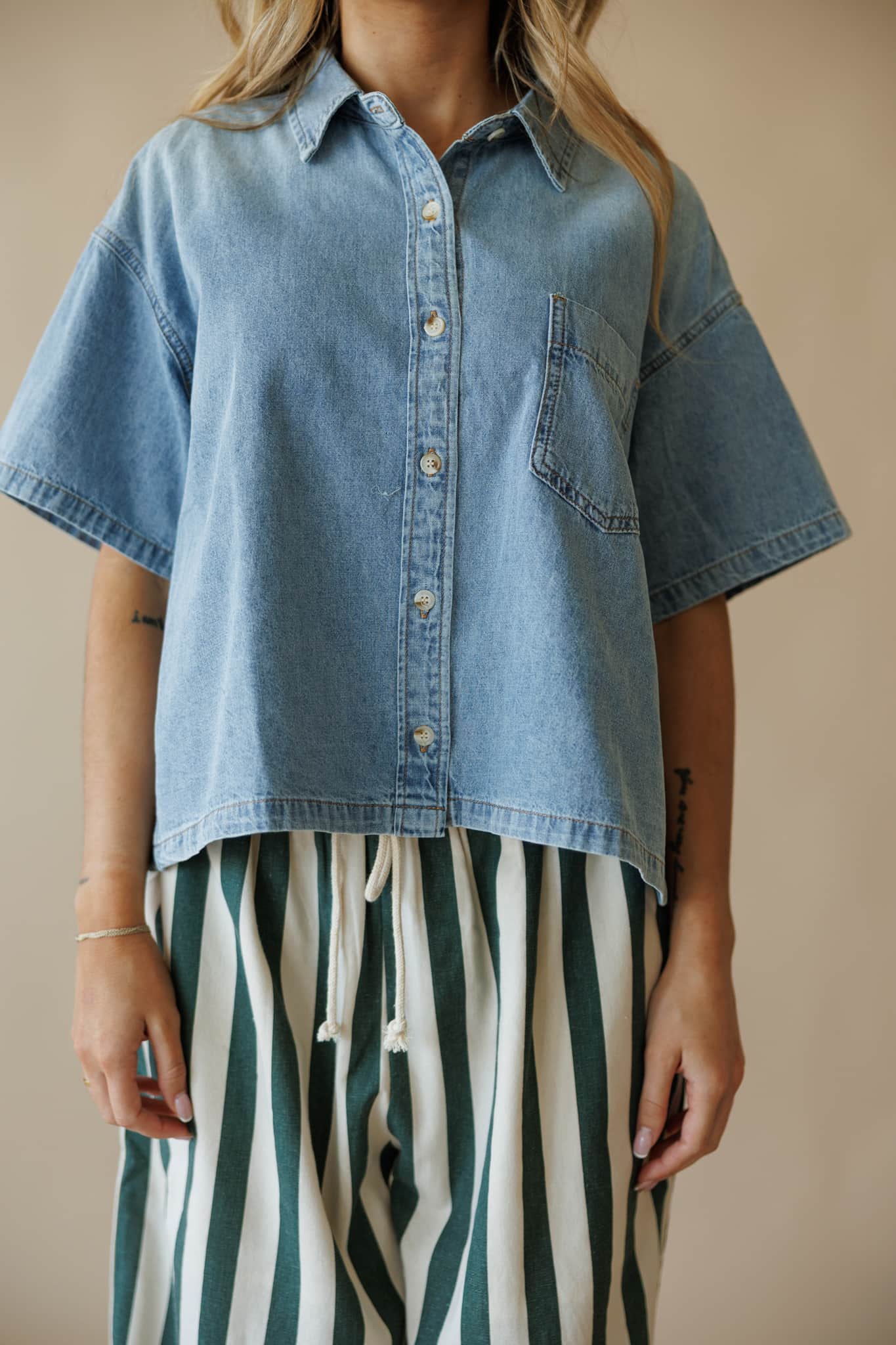 Jordan Denim Shirt Top - Image 2
