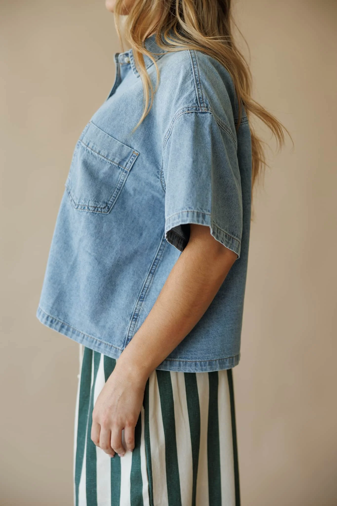 Jordan Denim Shirt Top - Image 4