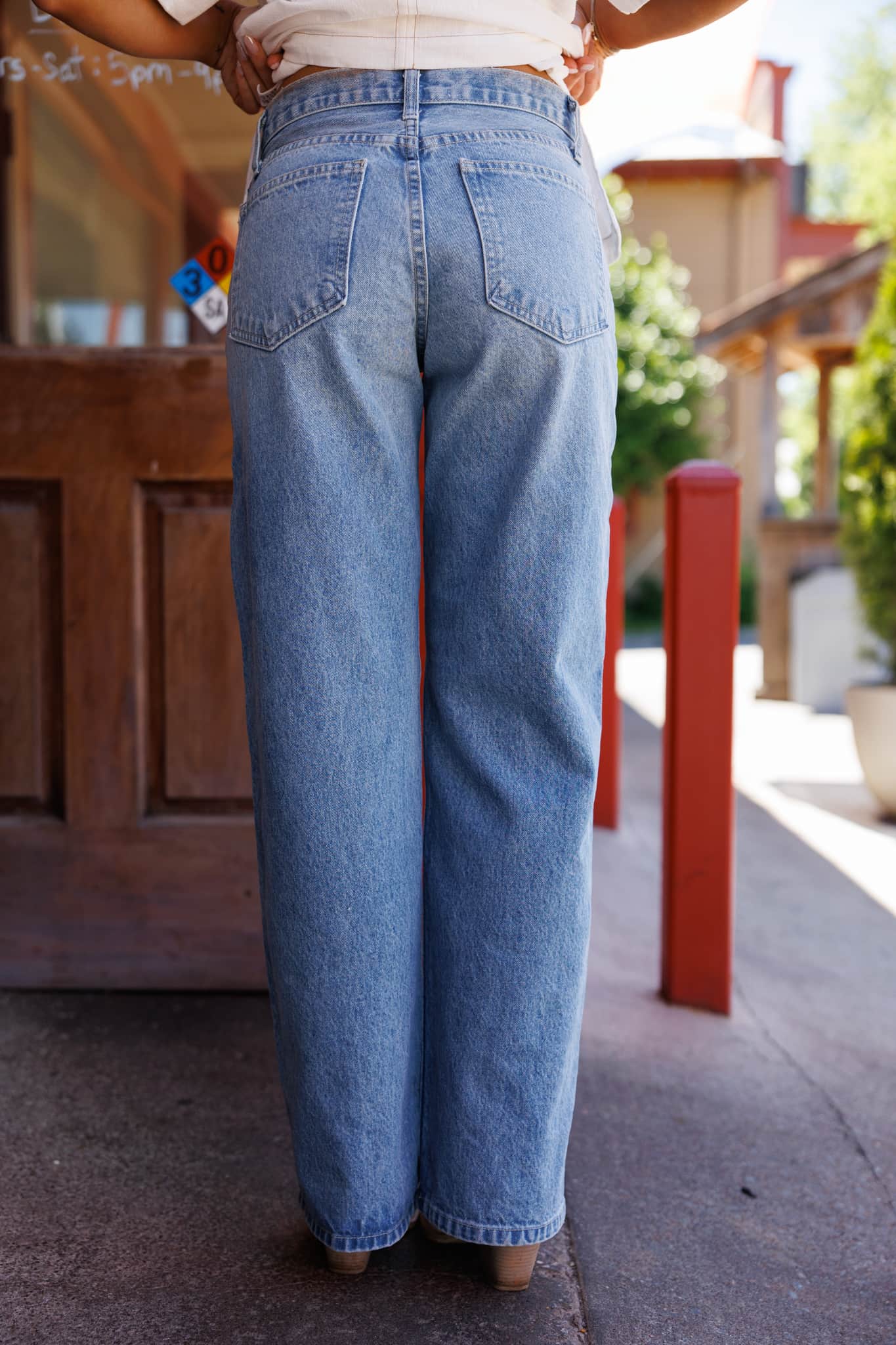 Just Black Low Rise Wide Denim - Image 2