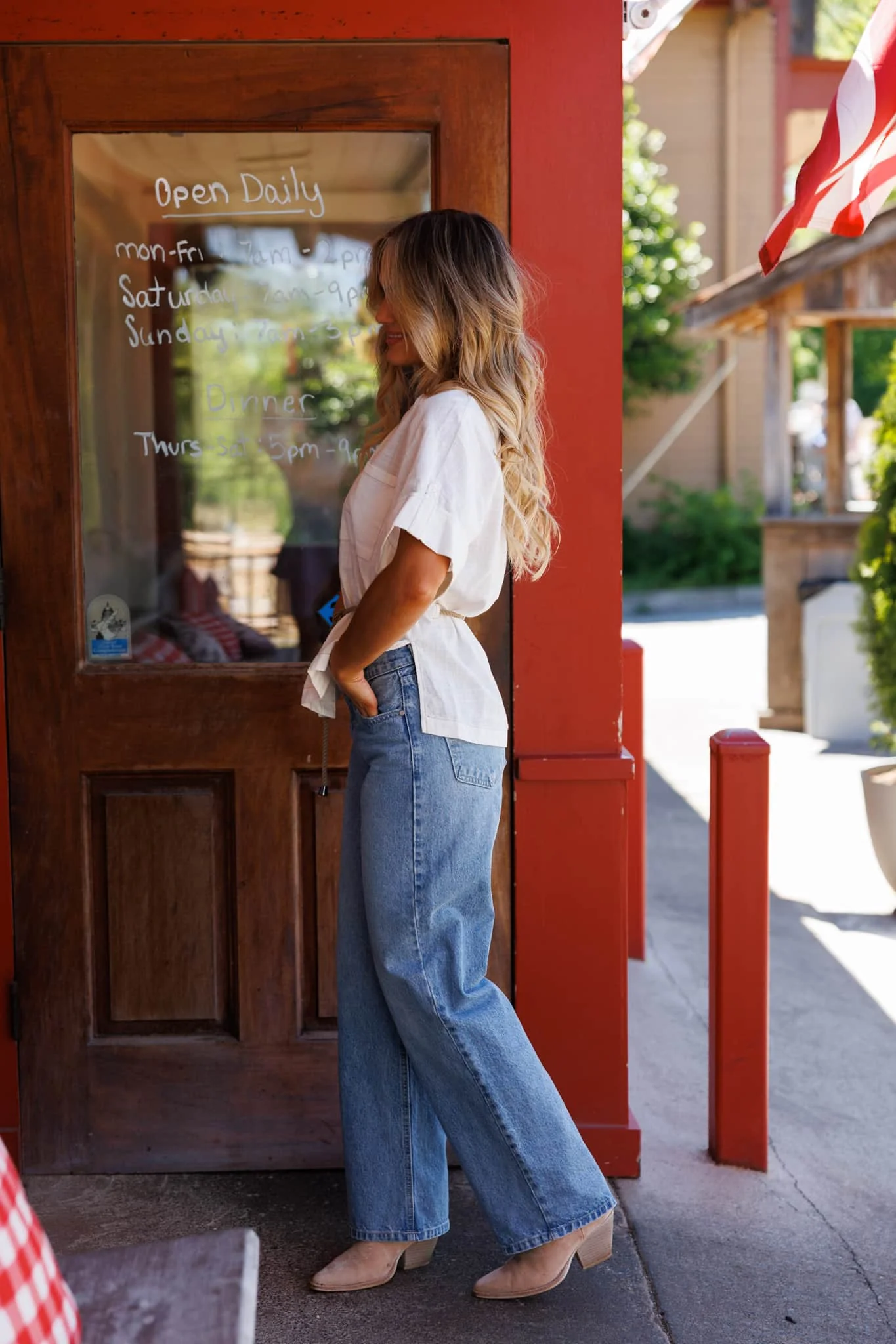 Just Black Low Rise Wide Denim - Image 5