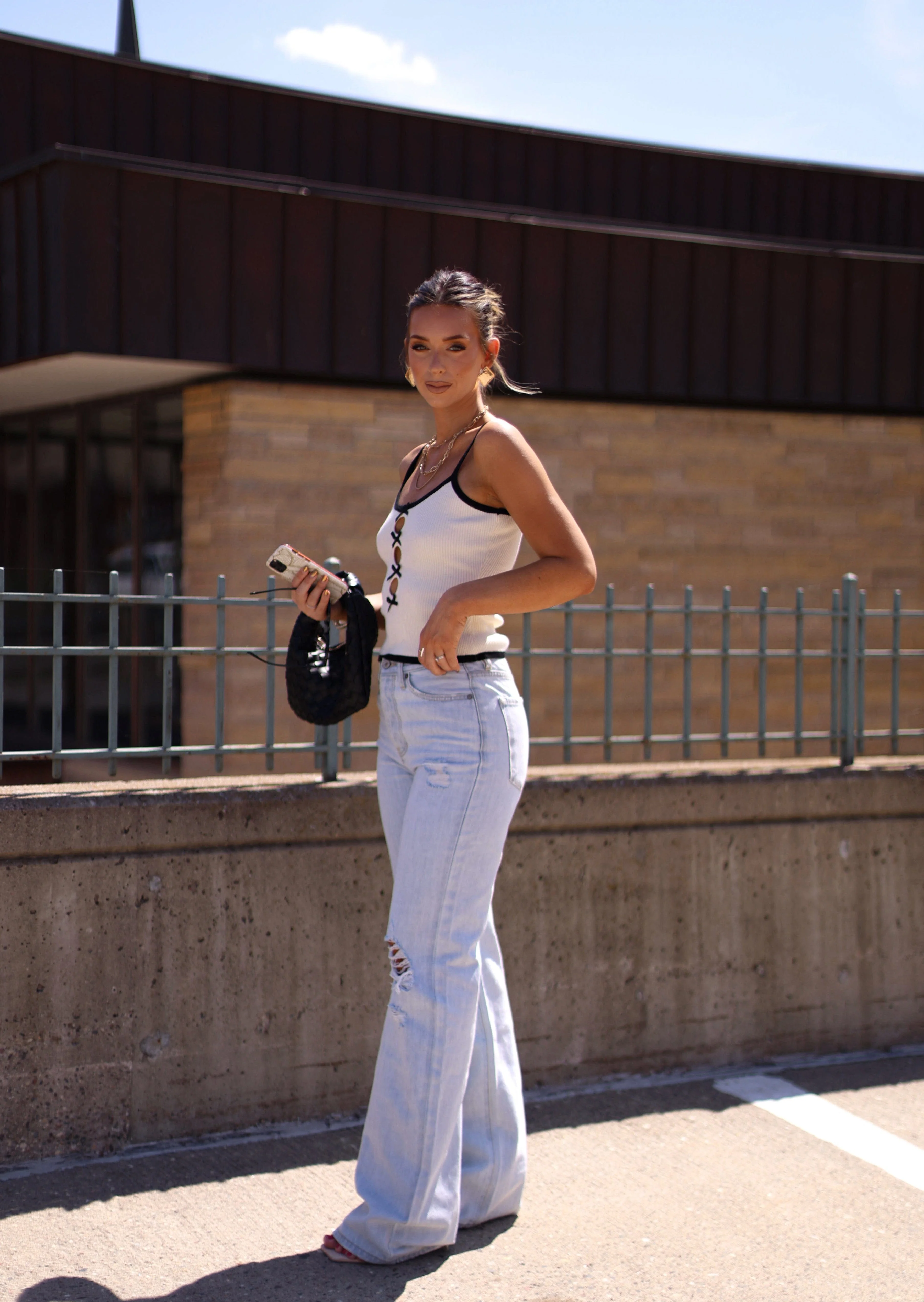 Kan Can Ultra High Rise 90's Flare Denim - Image 4