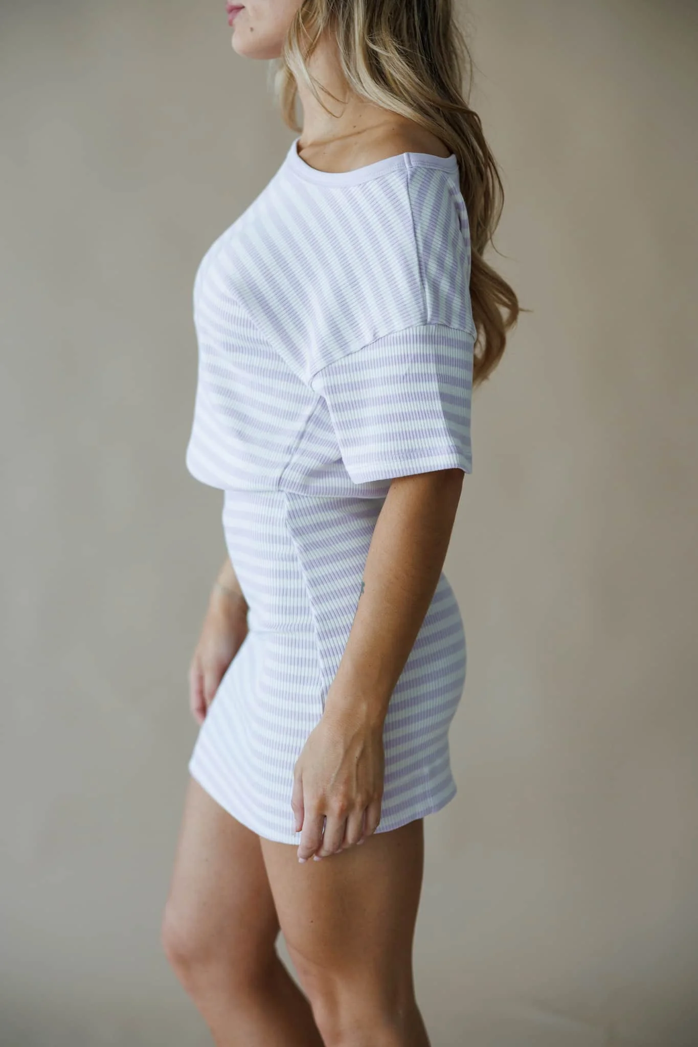 Lila Striped Mini Dress - Image 9