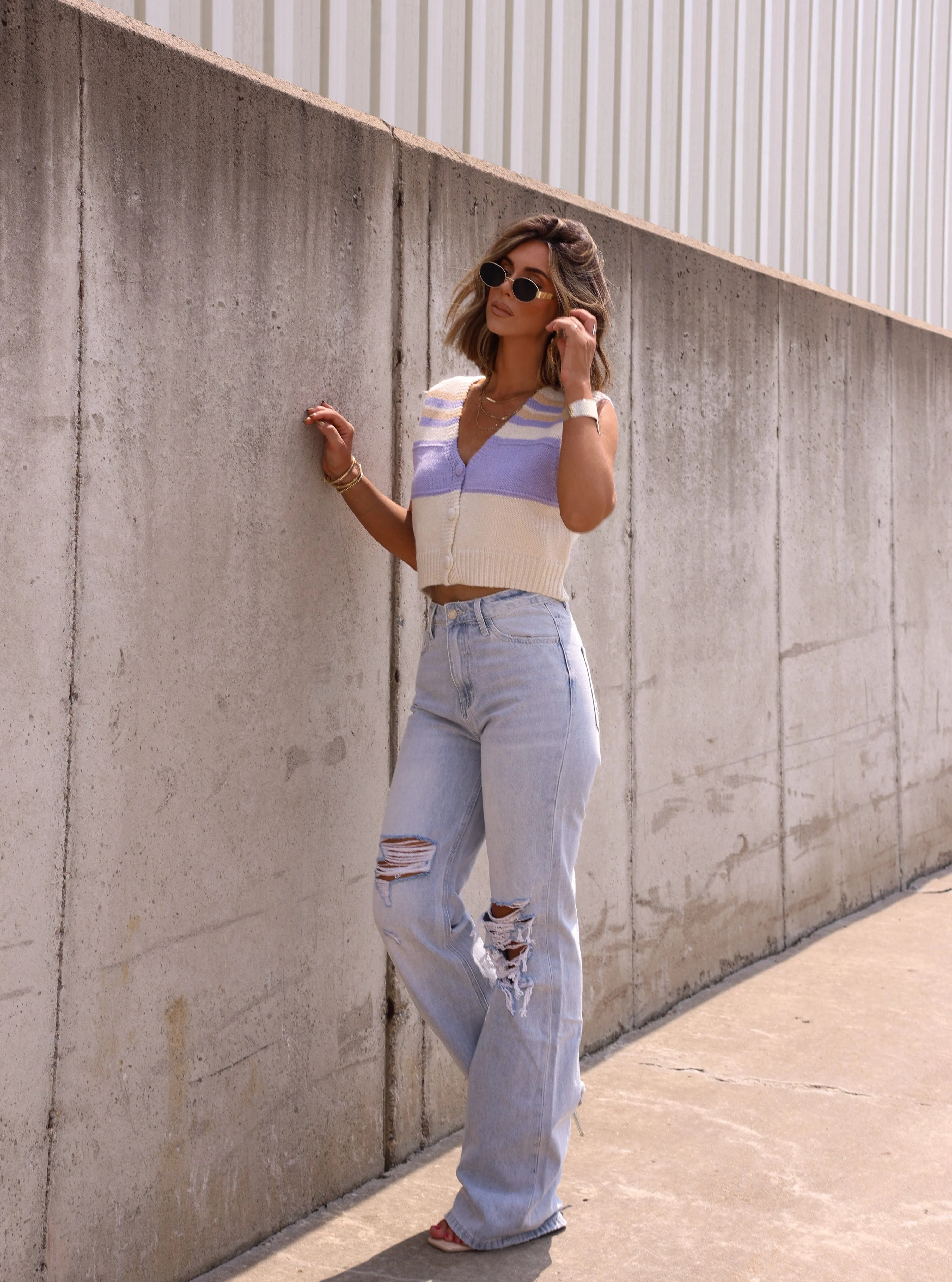 Light Wash 90's Flare Denim - Image 3