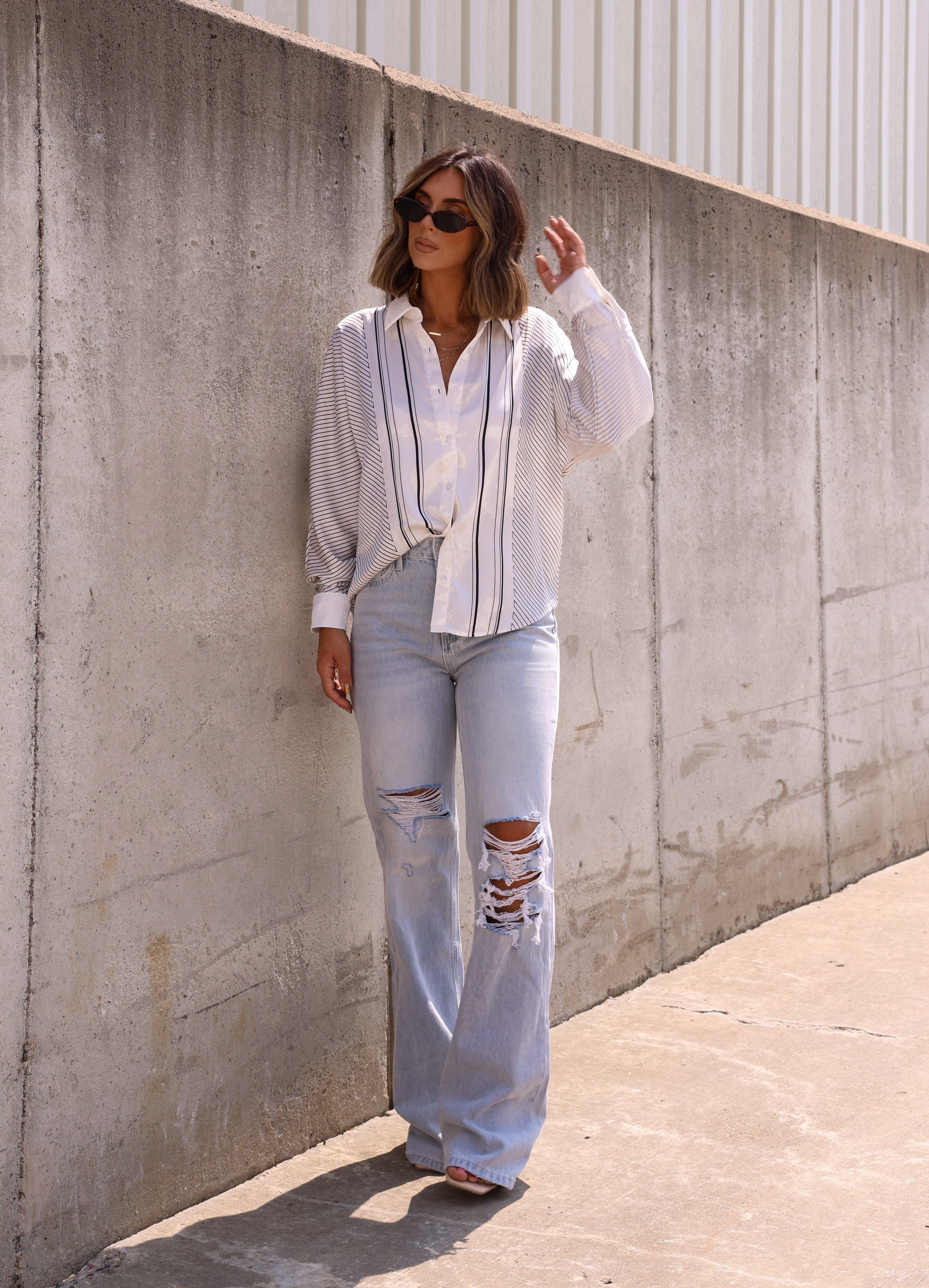 Light Wash 90's Flare Denim - Image 6