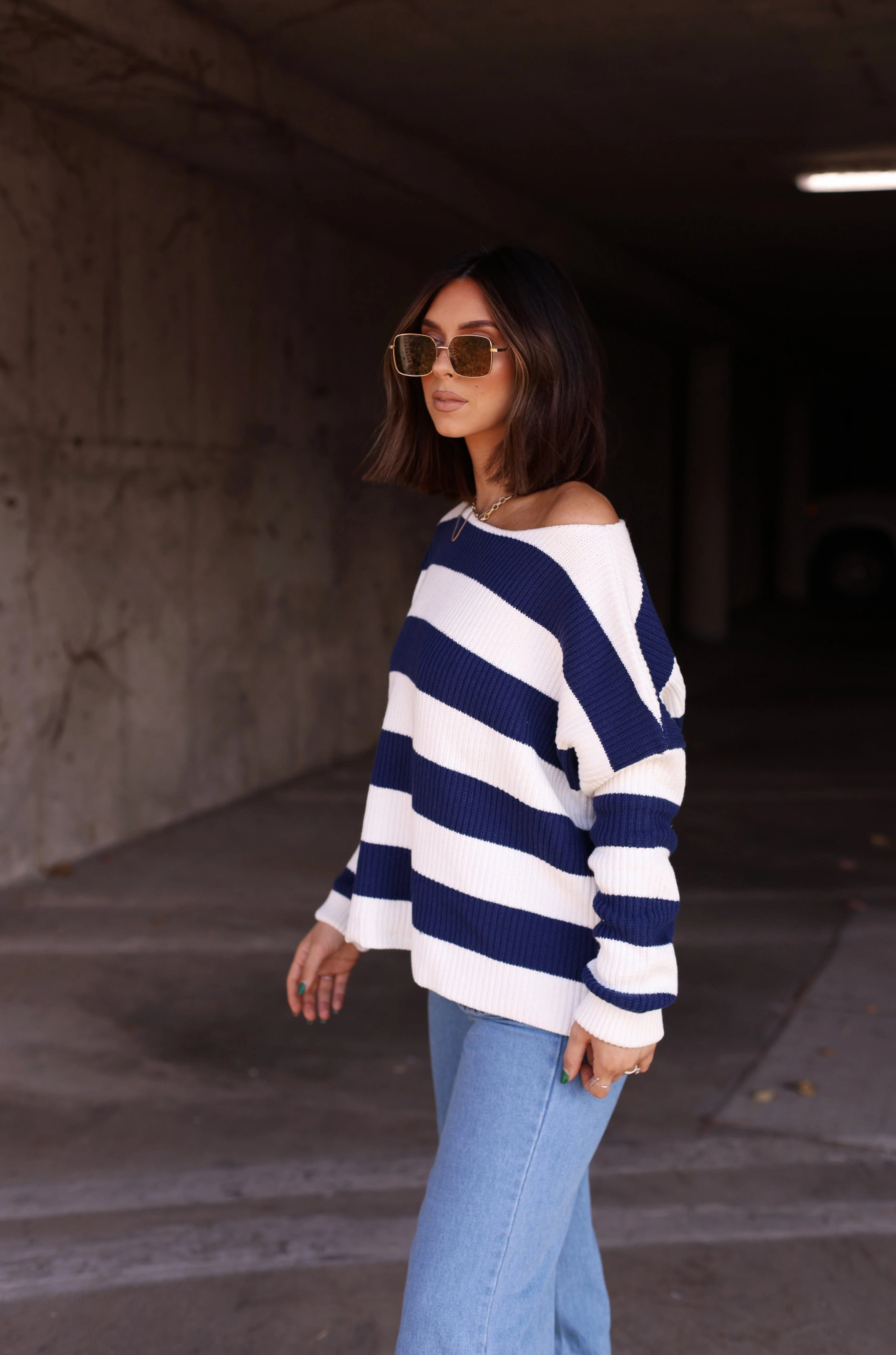 Navy Striped Sweater - Image 4